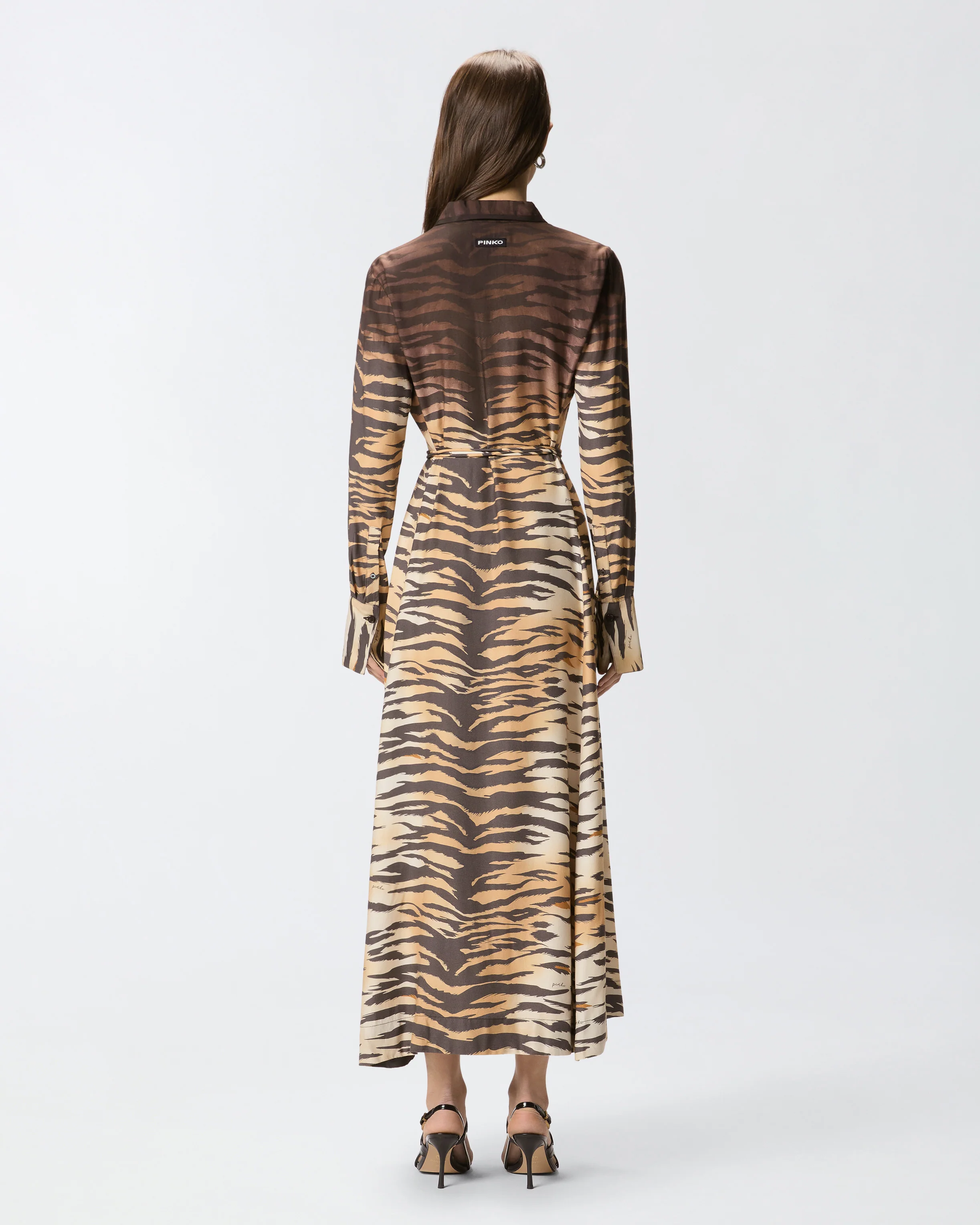Abito chemisier lungo con stampa animalier - Image 3