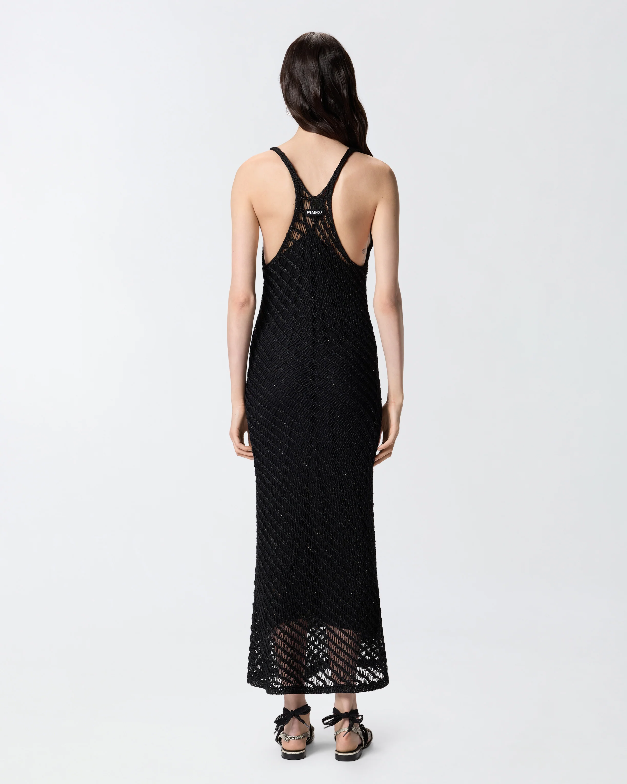 Abito midi effetto crochet con paillettes - Image 3