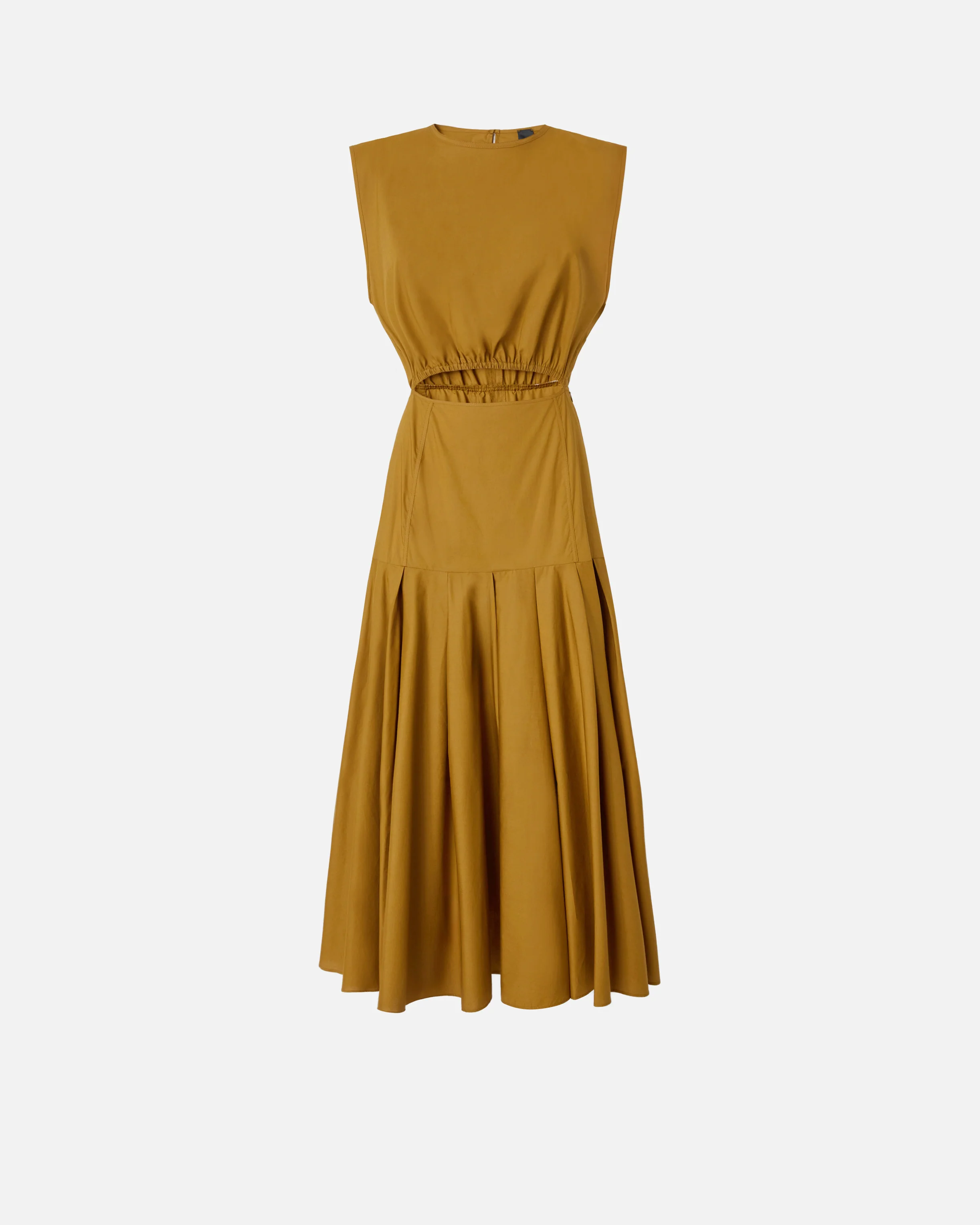 Abito midi smanicato con pieghe e cut-out - Image 5