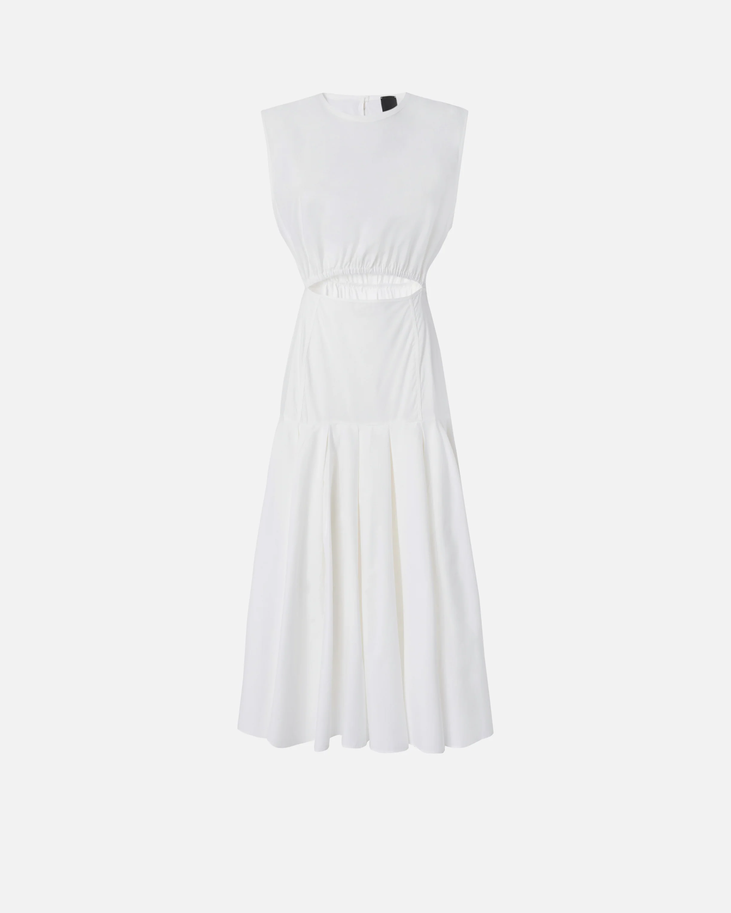 Abito midi smanicato con pieghe e cut-out - Image 5