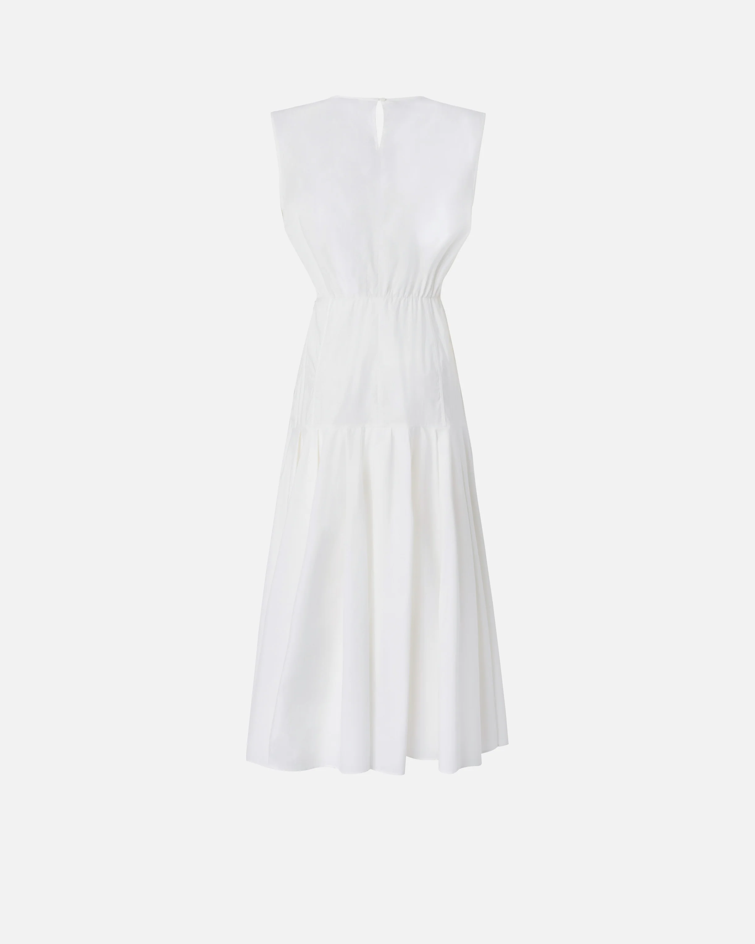 Abito midi smanicato con pieghe e cut-out - Image 6