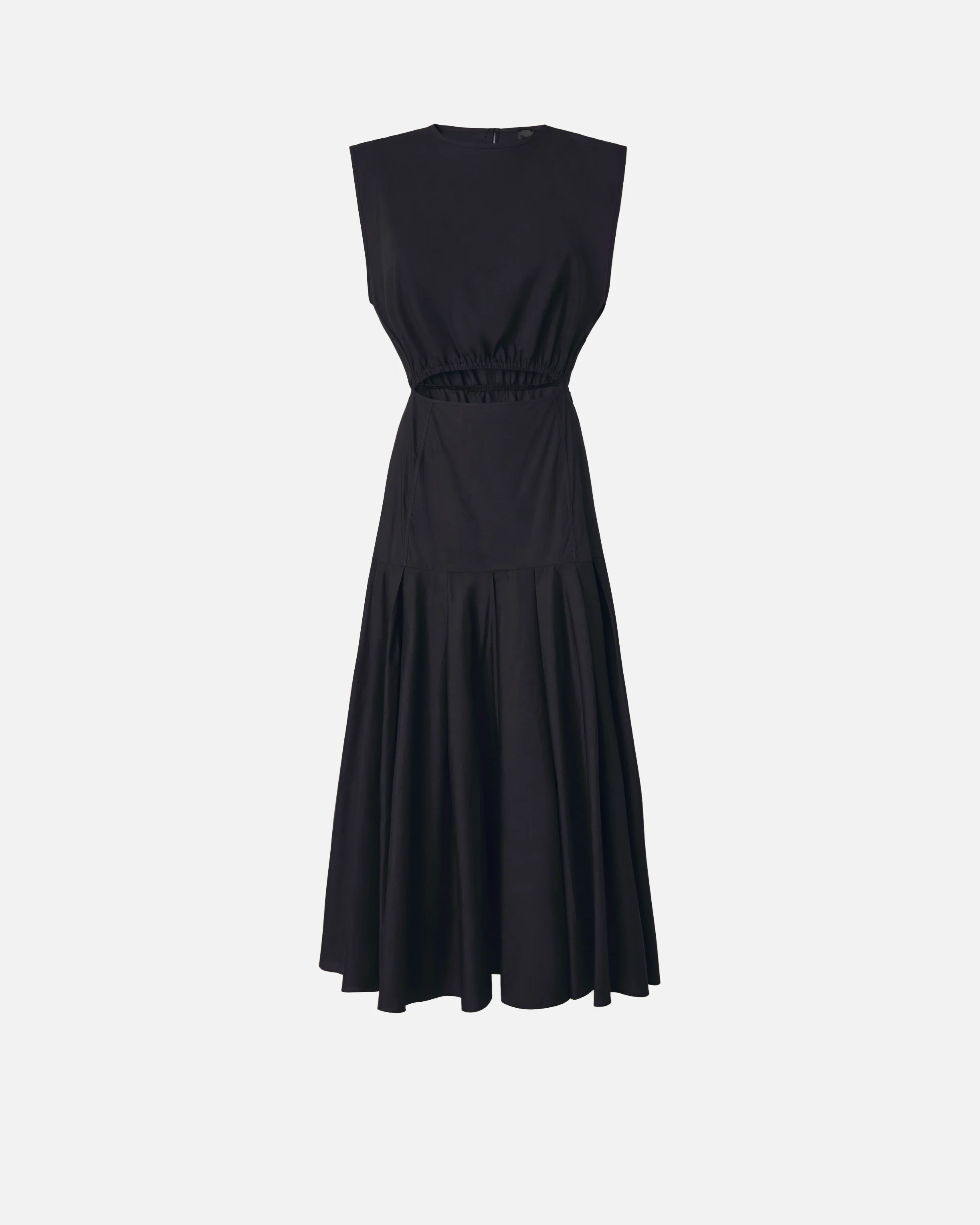Abito midi smanicato con pieghe e cut-out - Image 5