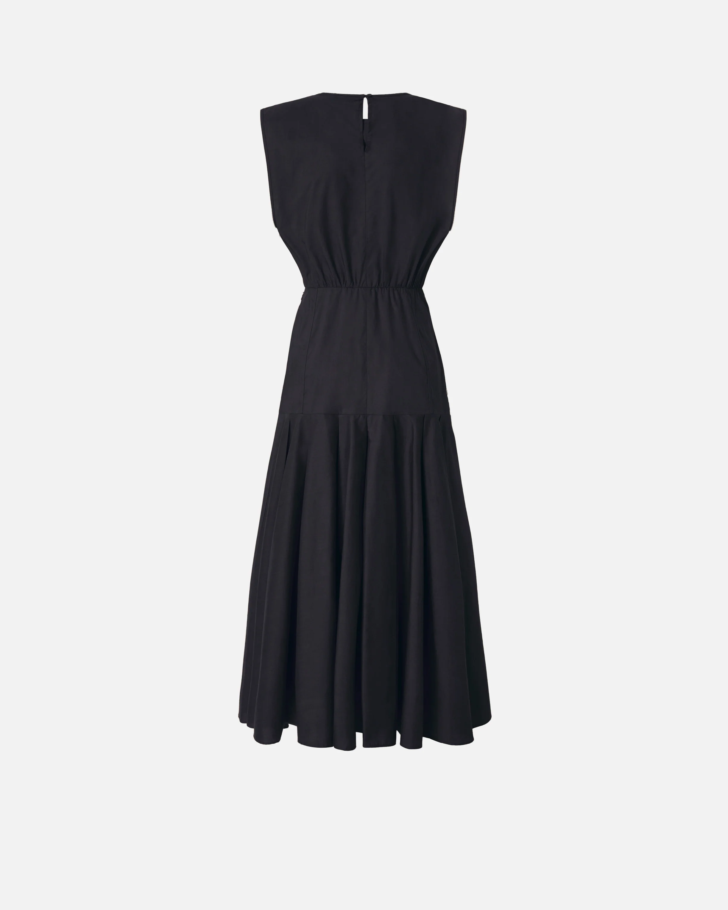 Abito midi smanicato con pieghe e cut-out - Image 6