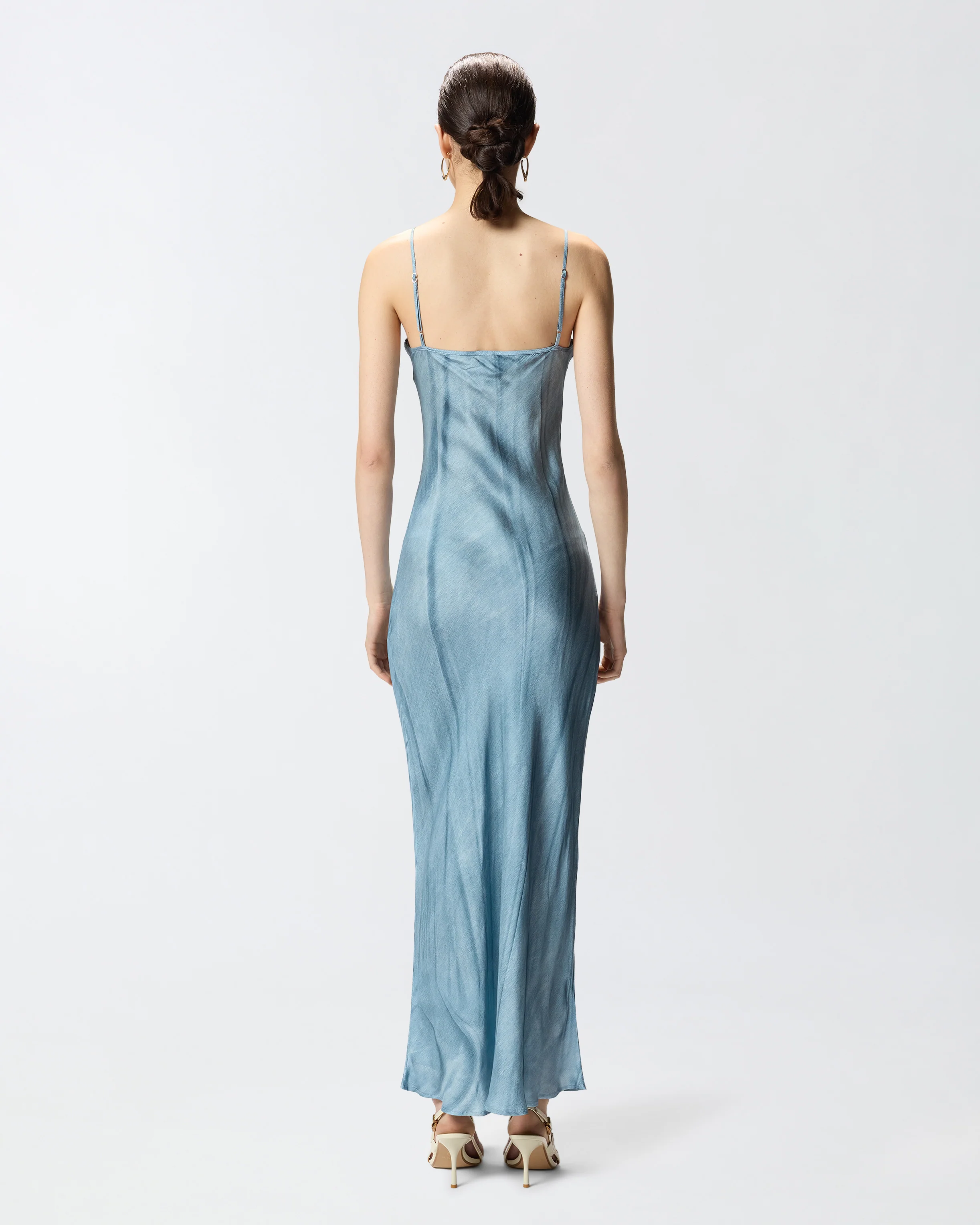 Abito slipdress fluido con stampa gioiello piazzata - Image 3