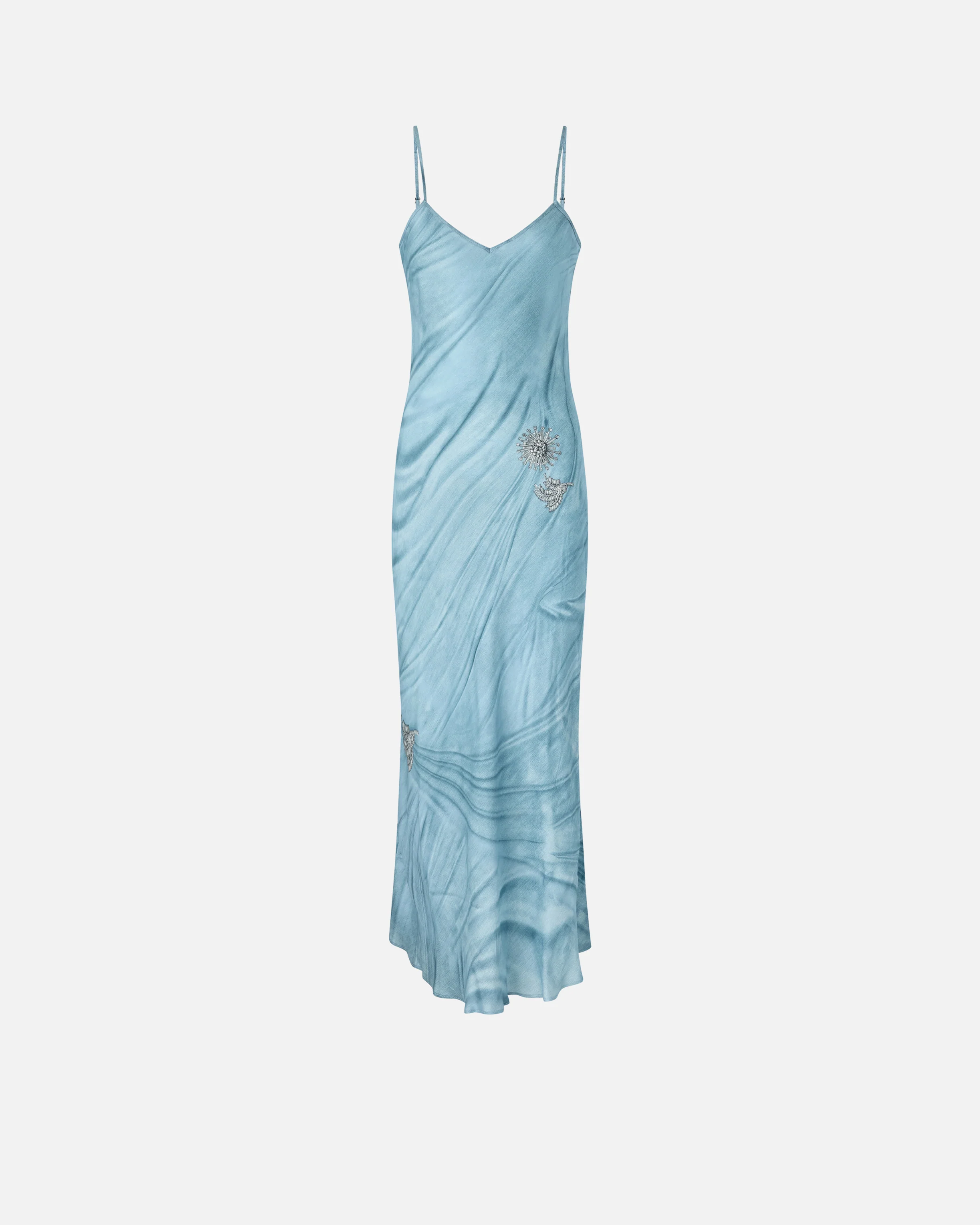 Abito slipdress fluido con stampa gioiello piazzata - Image 5