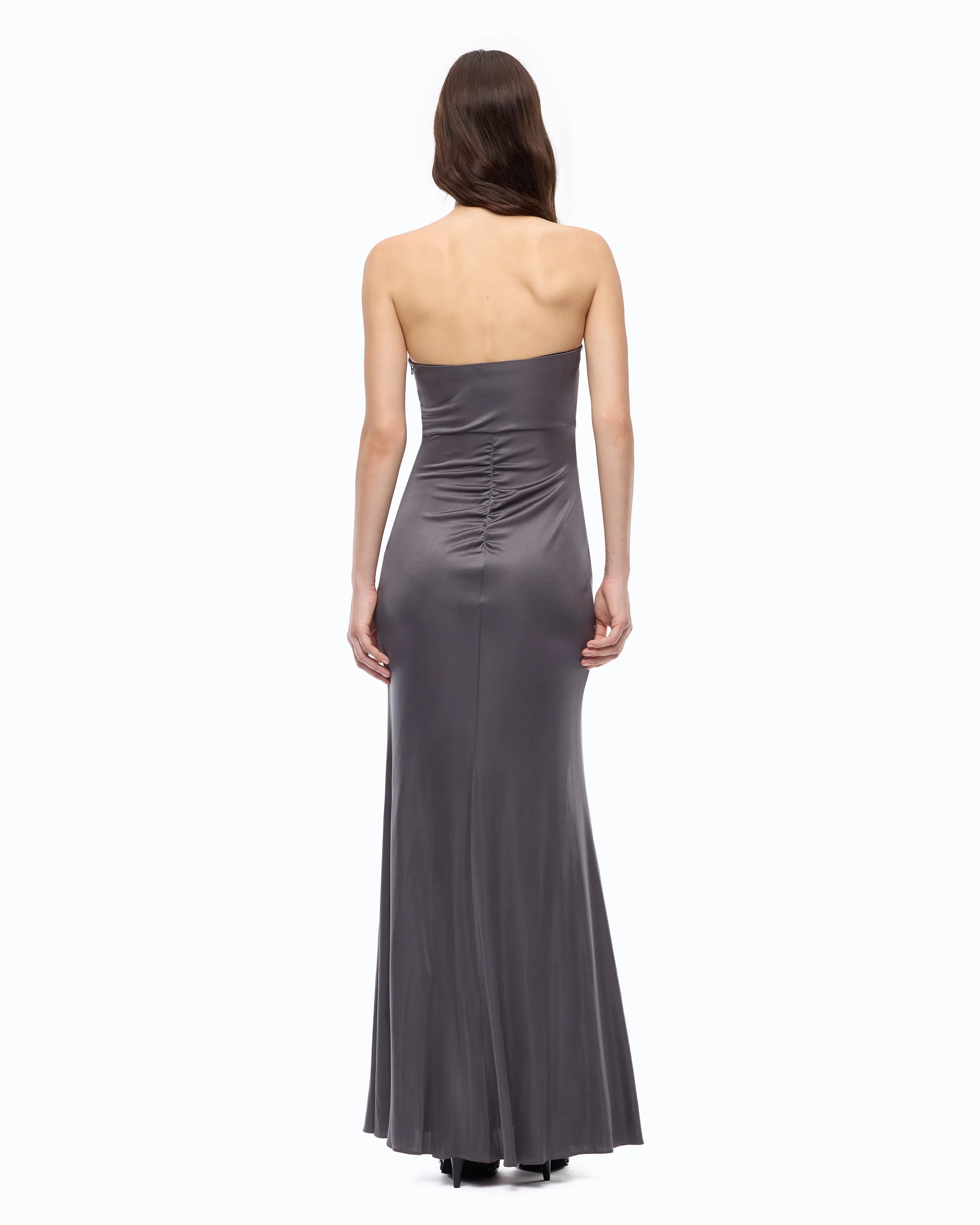 Abito slipdress lungo con nodo frontale - Image 4