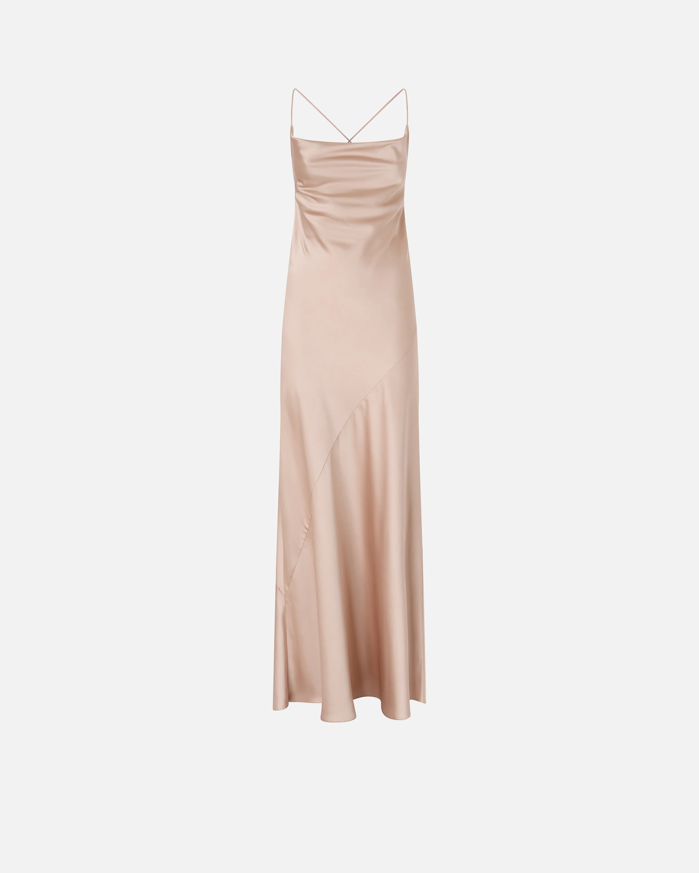 Abito slipdress lungo in satin - Image 5