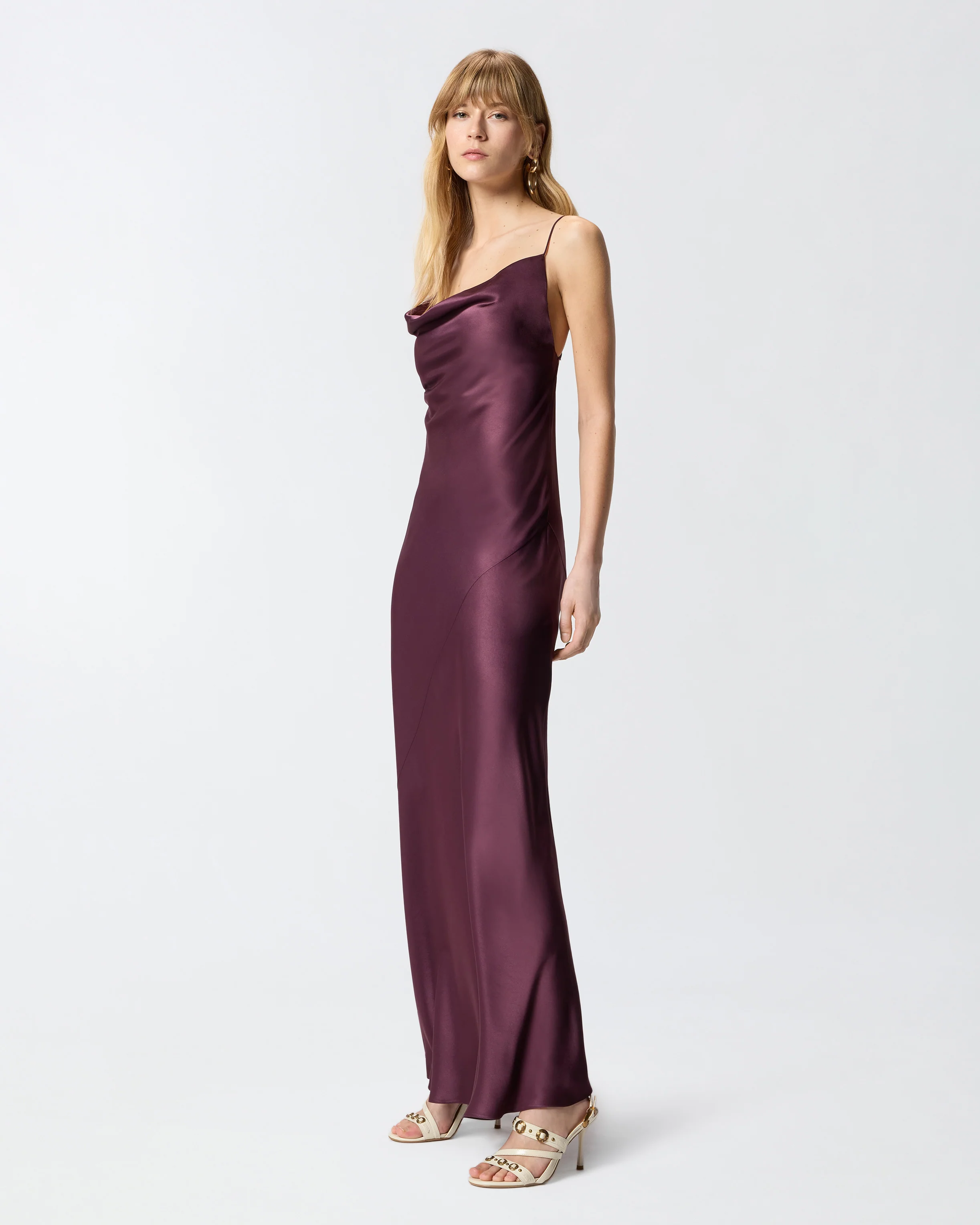 Abito slipdress lungo in satin - Image 2