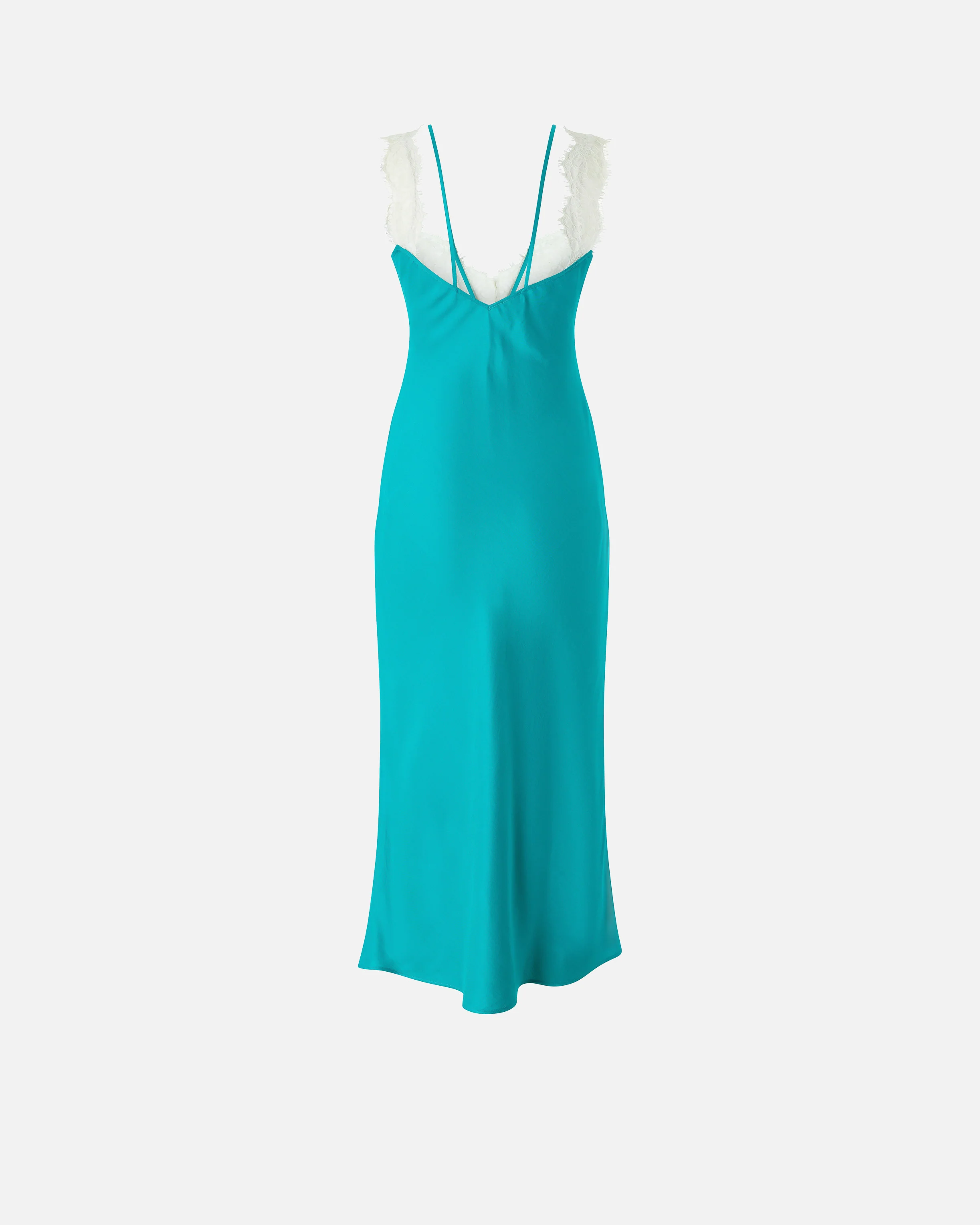 Abito slipdress midi con bande in pizzo - Image 6