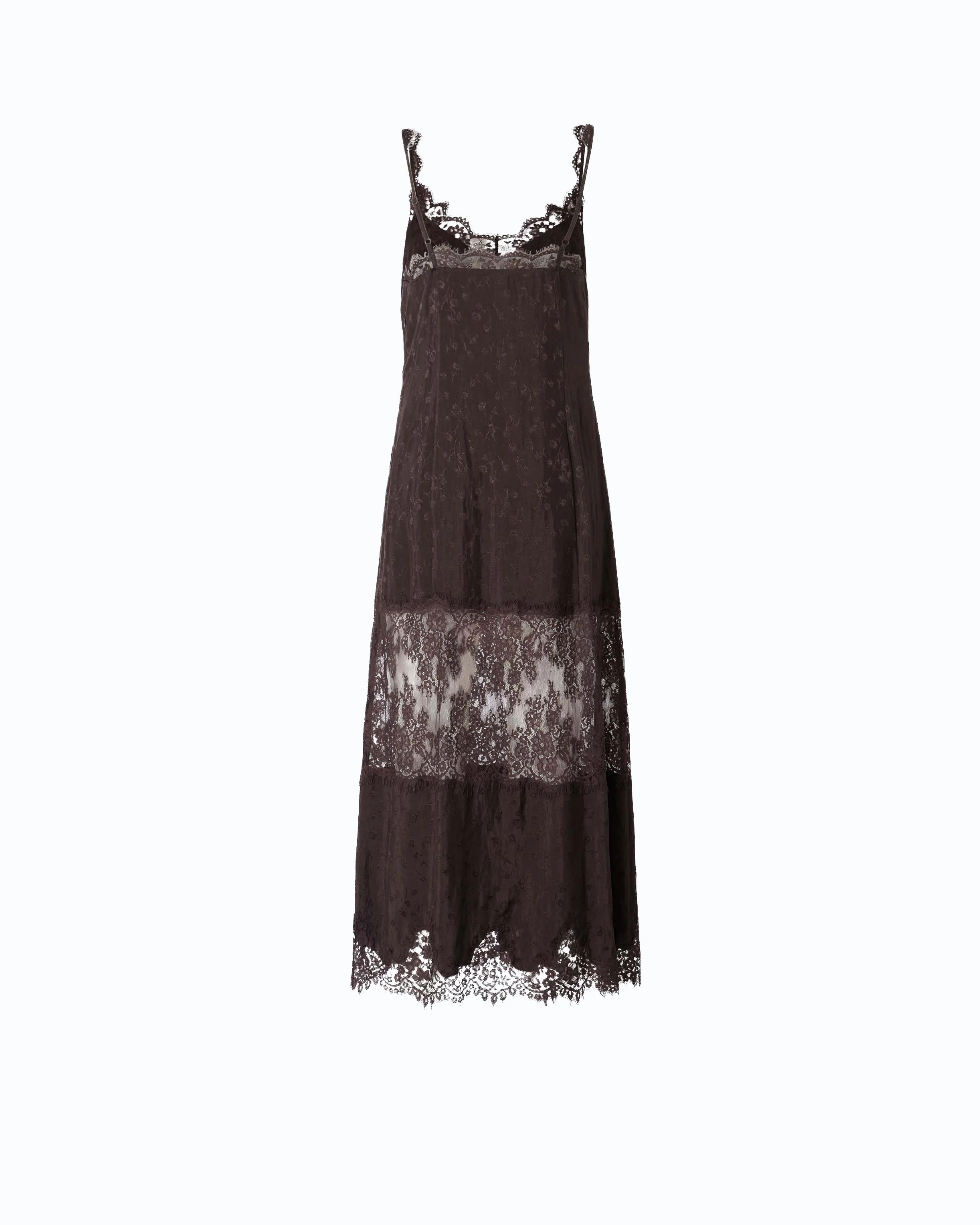 Abito slipdress midi con bande in pizzo - Image 6
