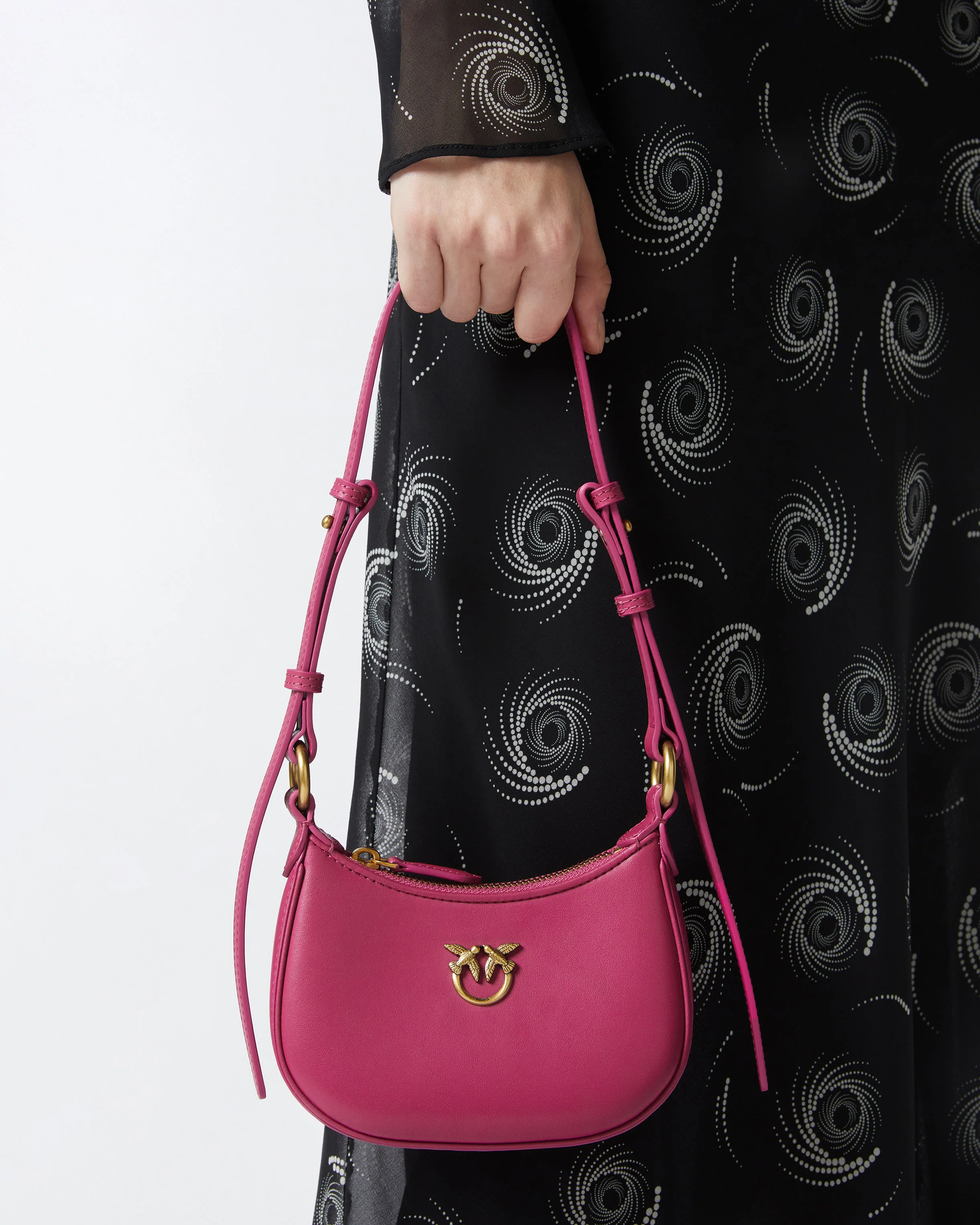 Baby borsa a spalla Half Moon in pelle - Image 6
