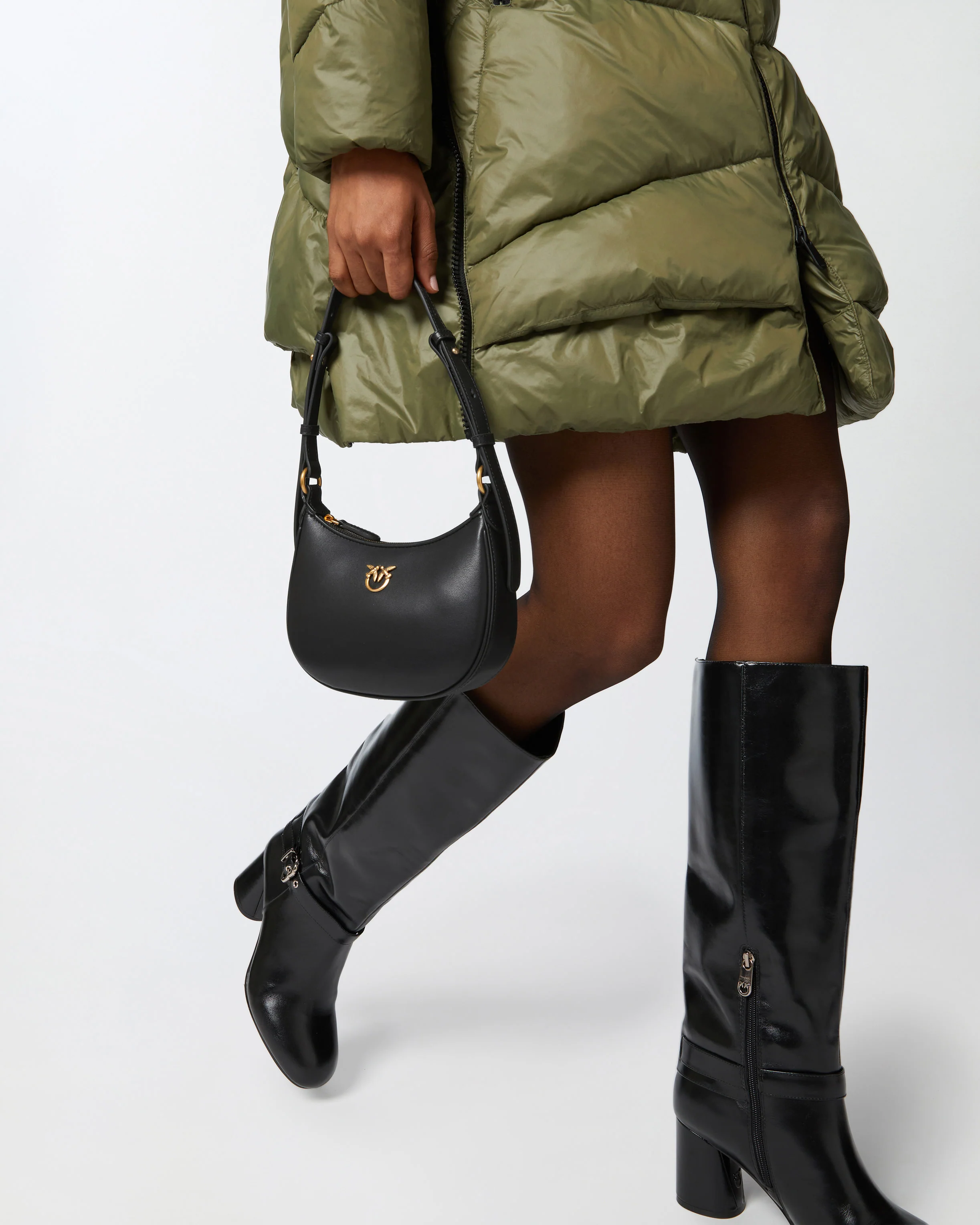Baby borsa a spalla Half Moon in pelle - Image 5