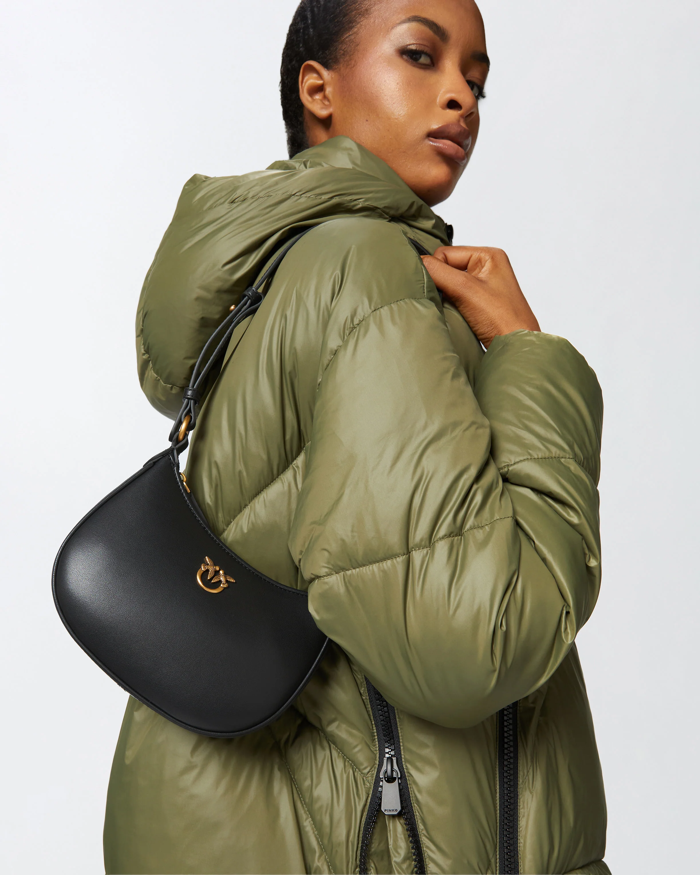 Baby borsa a spalla Half Moon in pelle - Image 6
