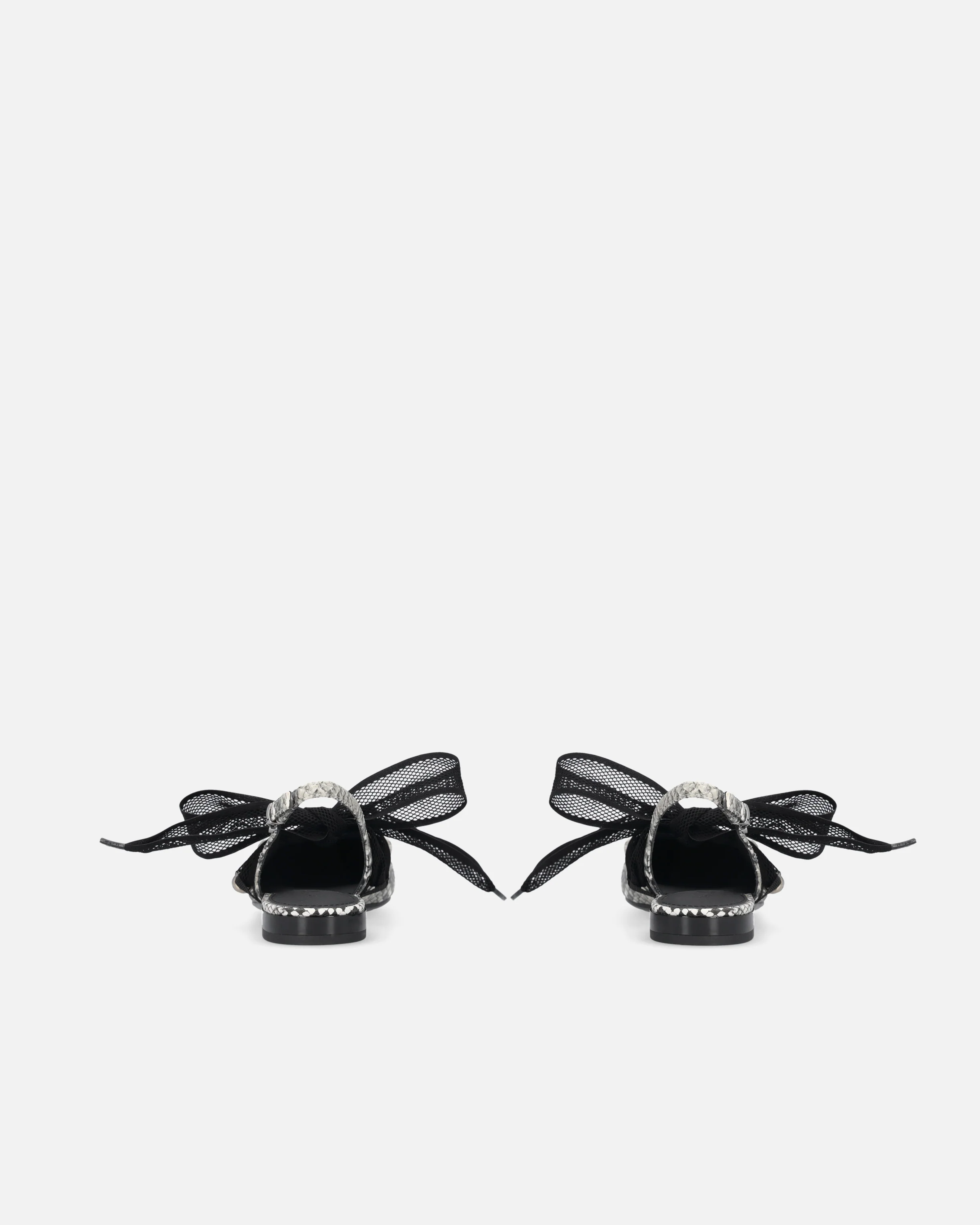 Ballerine slingback con stampa pitone e lacci - Image 8