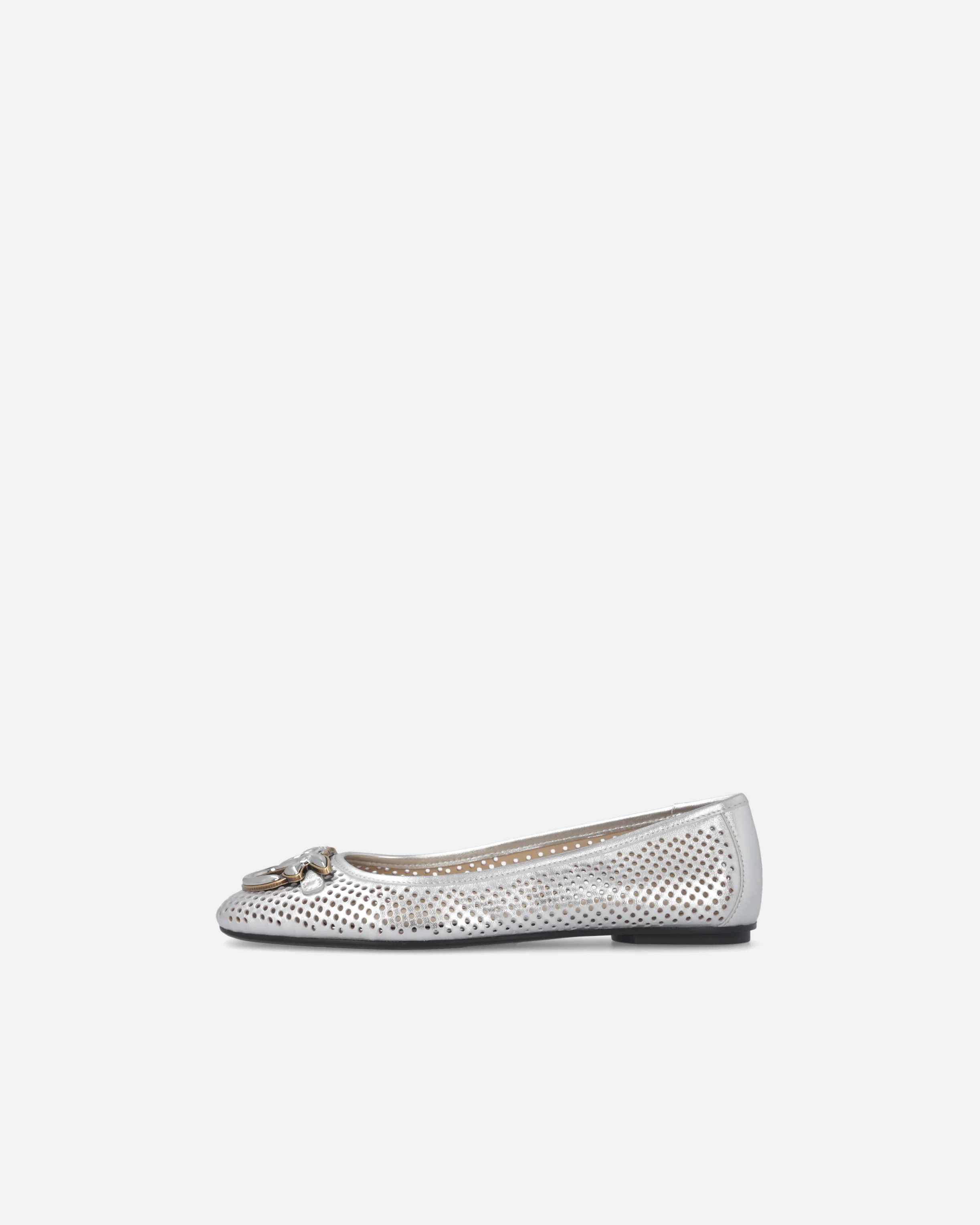 Ballerine traforate in nappa laminata - Image 5