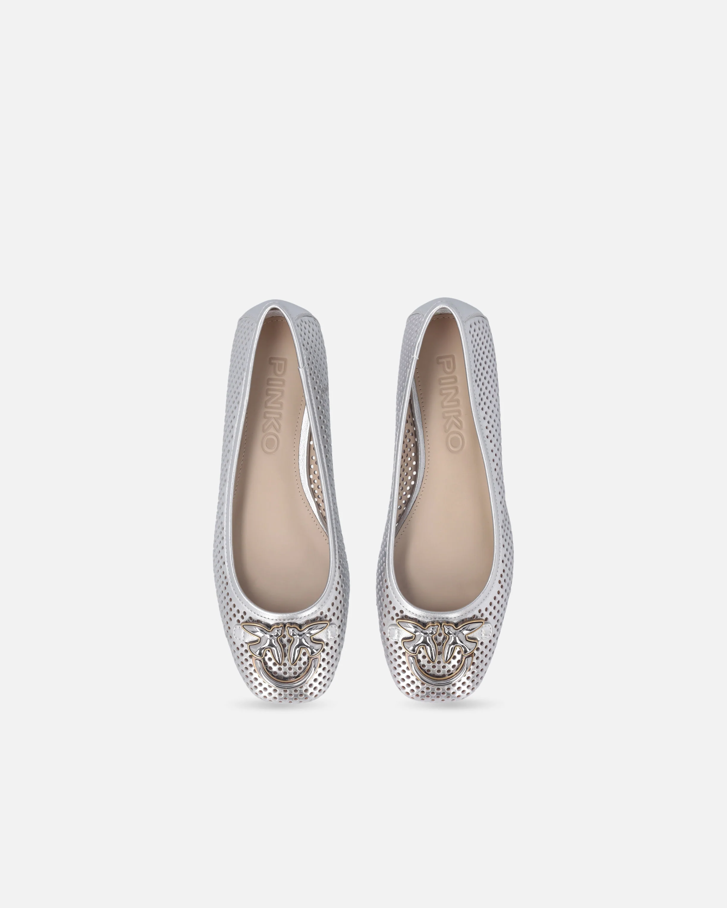 Ballerine traforate in nappa laminata - Image 9