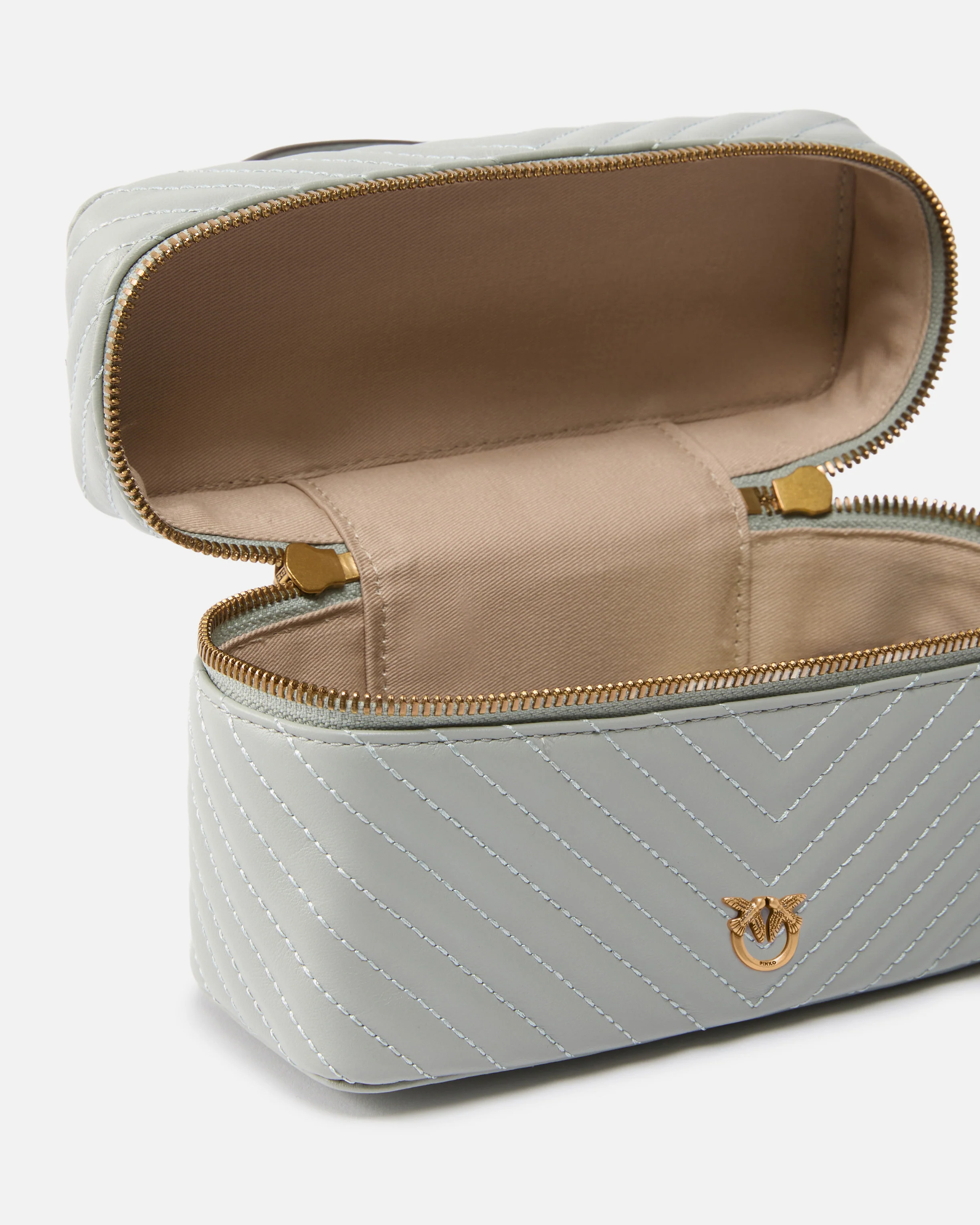 Beauty case a tracolla piccolo in nappa chevron - Image 4