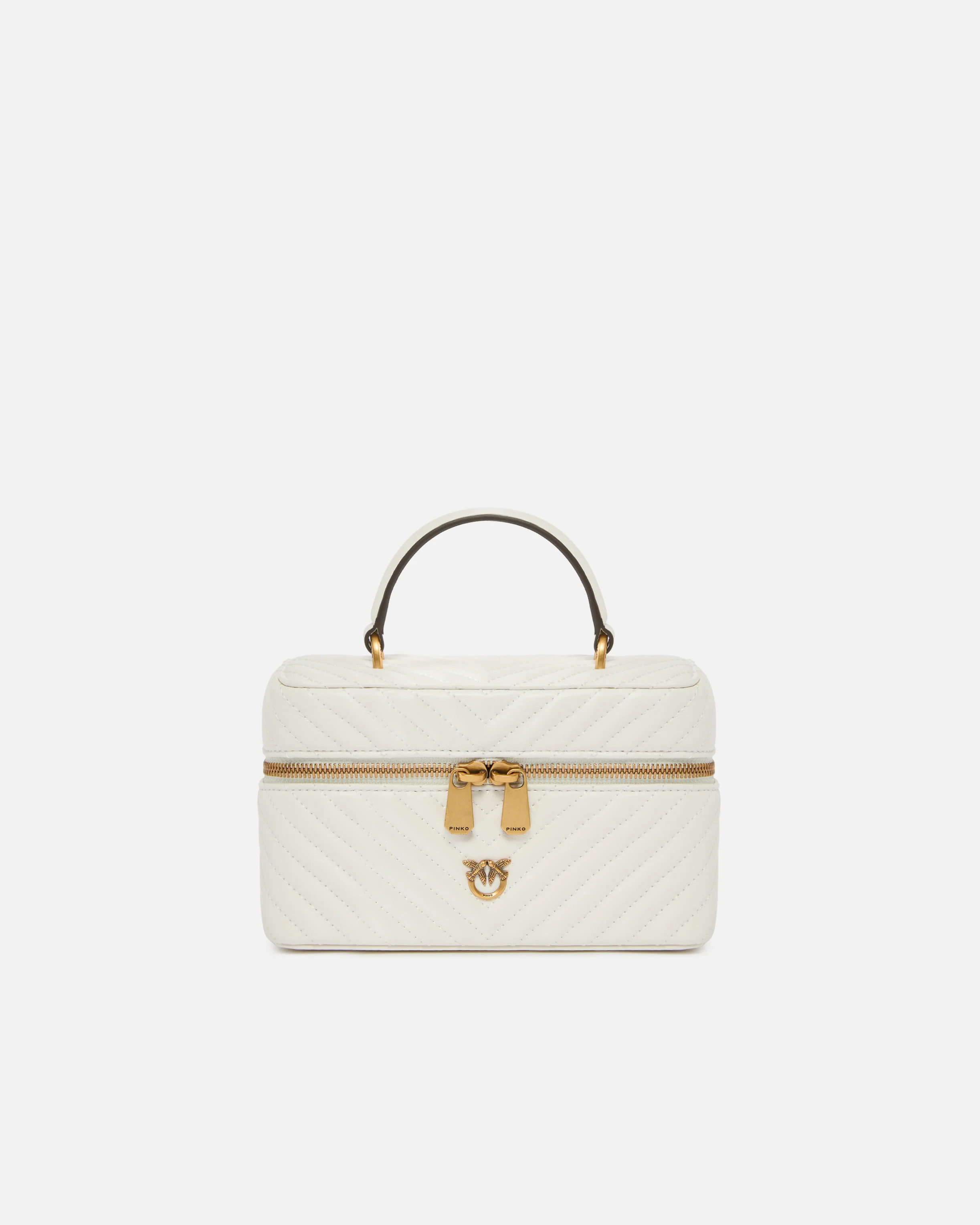 Beauty case a tracolla piccolo in nappa chevron