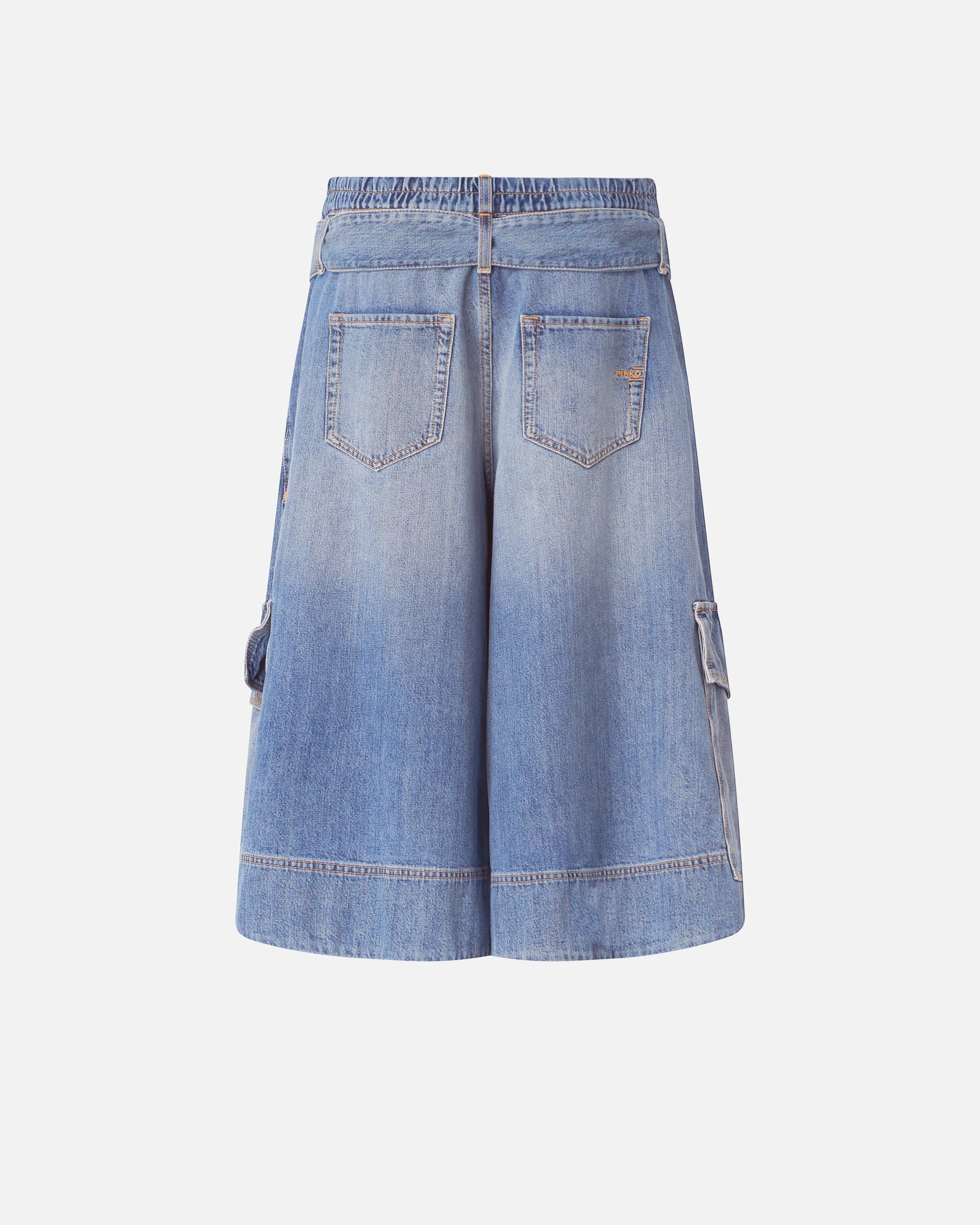 Bermuda utility in denim con cintura - Image 6