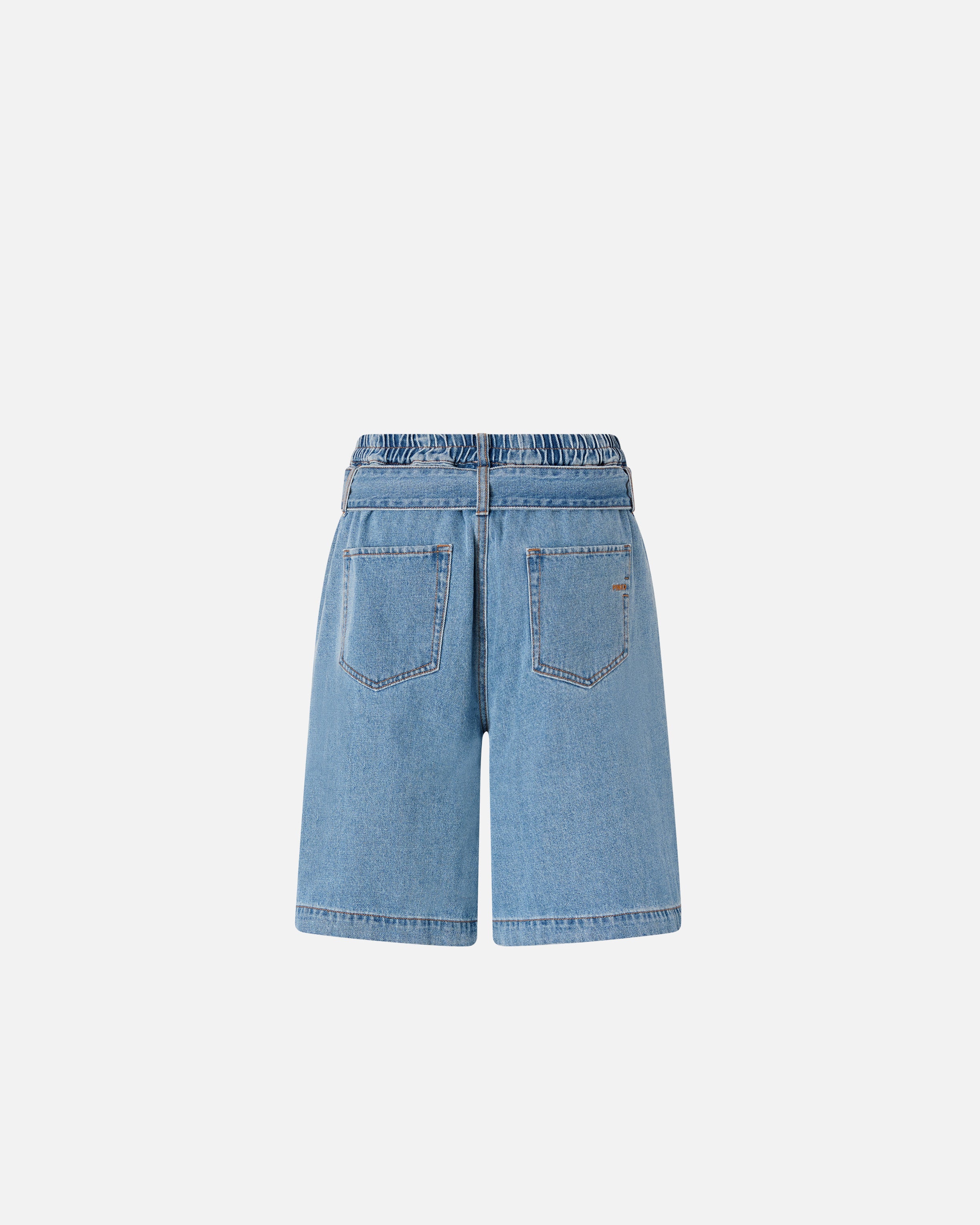 Bermuda wide leg in denim con cintura - Image 6