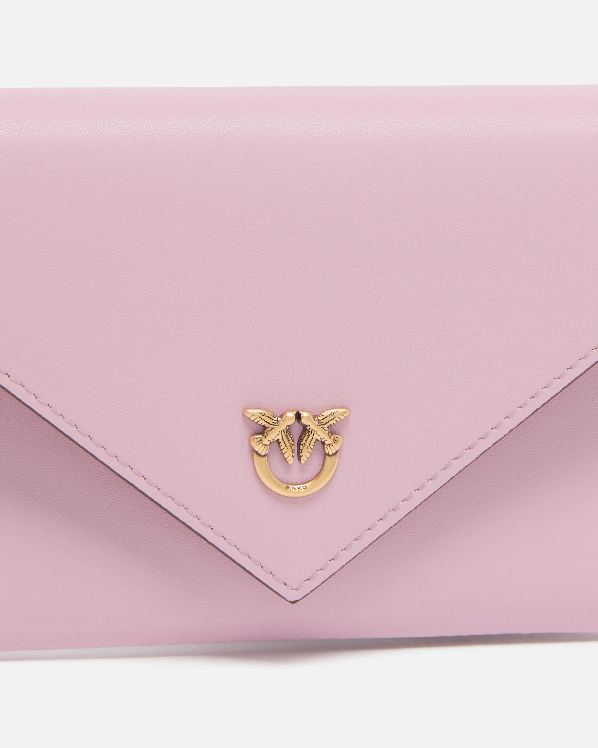 Borsa a bustina piccola in pelle liscia con logo Love Birds - Image 3