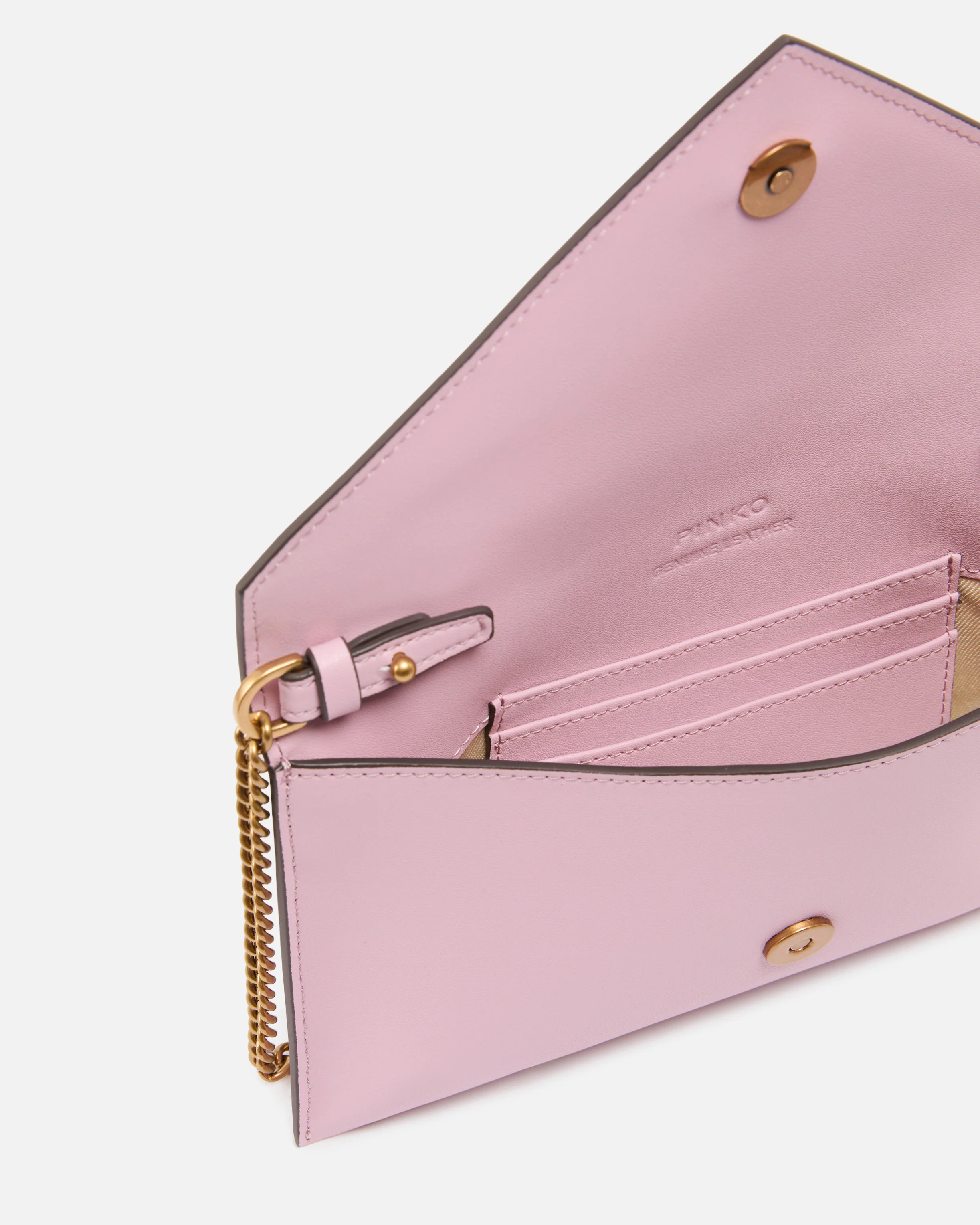 Borsa a bustina piccola in pelle liscia con logo Love Birds - Image 4