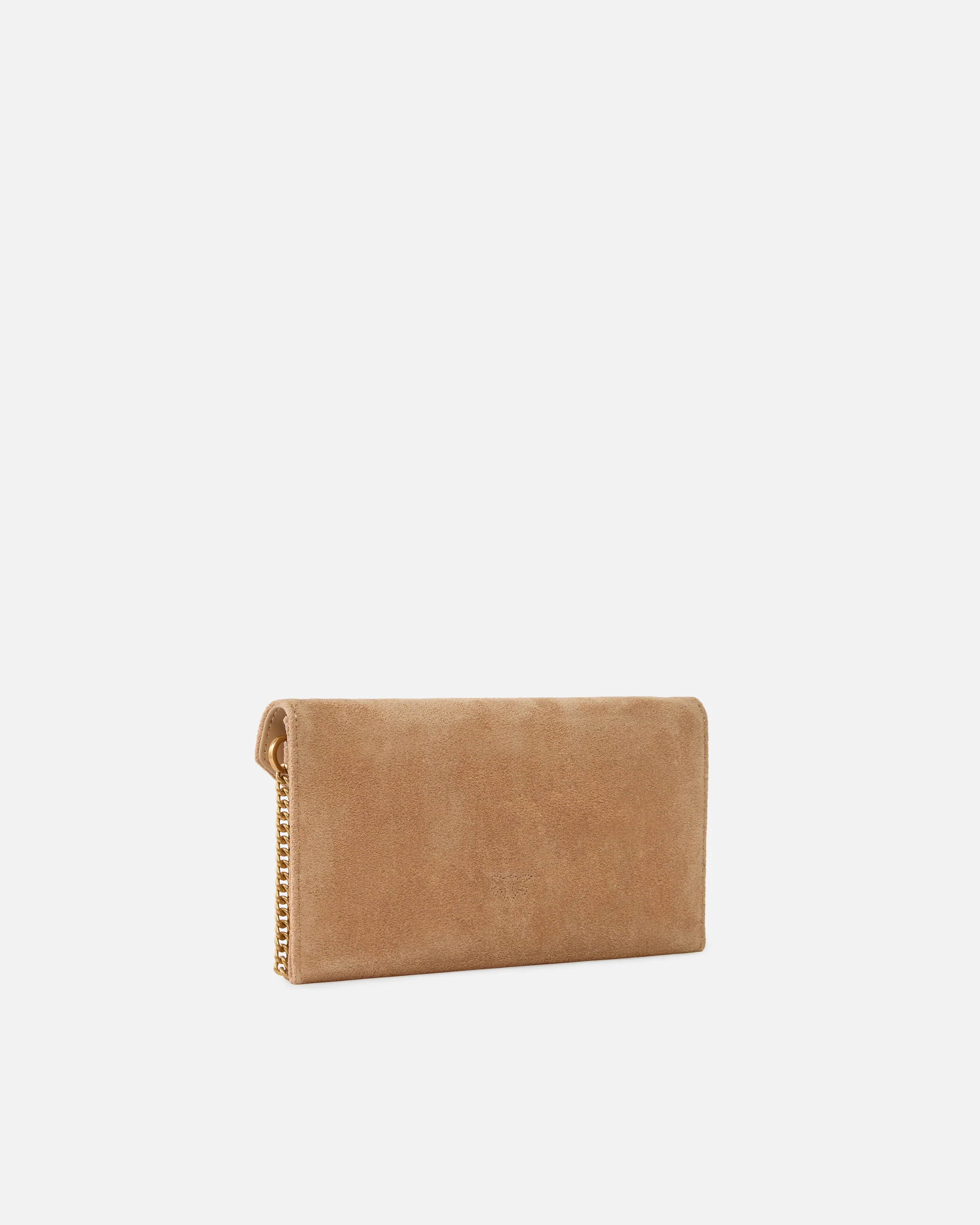 Borsa a bustina piccola in suede con borchie e tracolla - Image 2