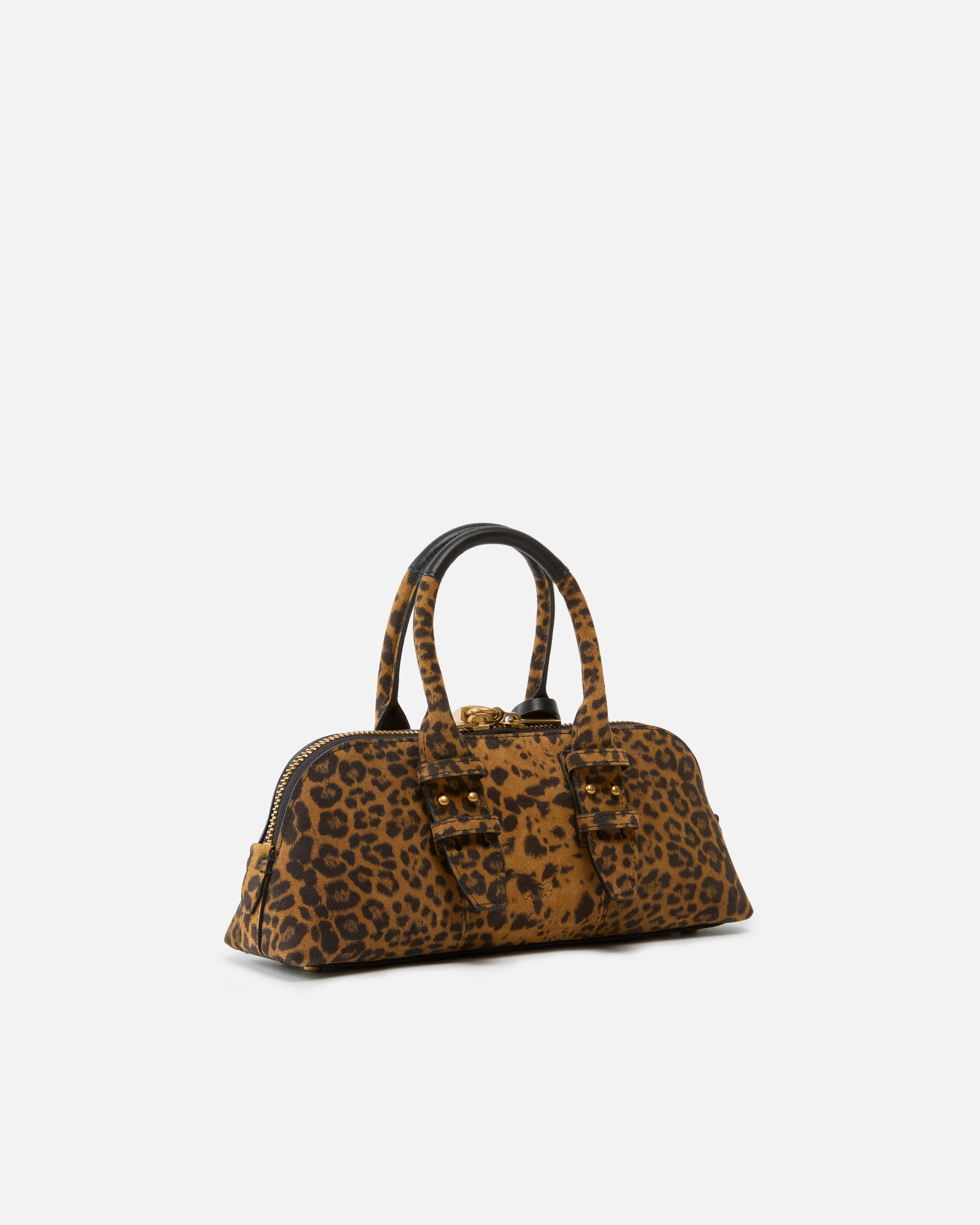 Borsa a mano in suede con stampa macula - Image 2