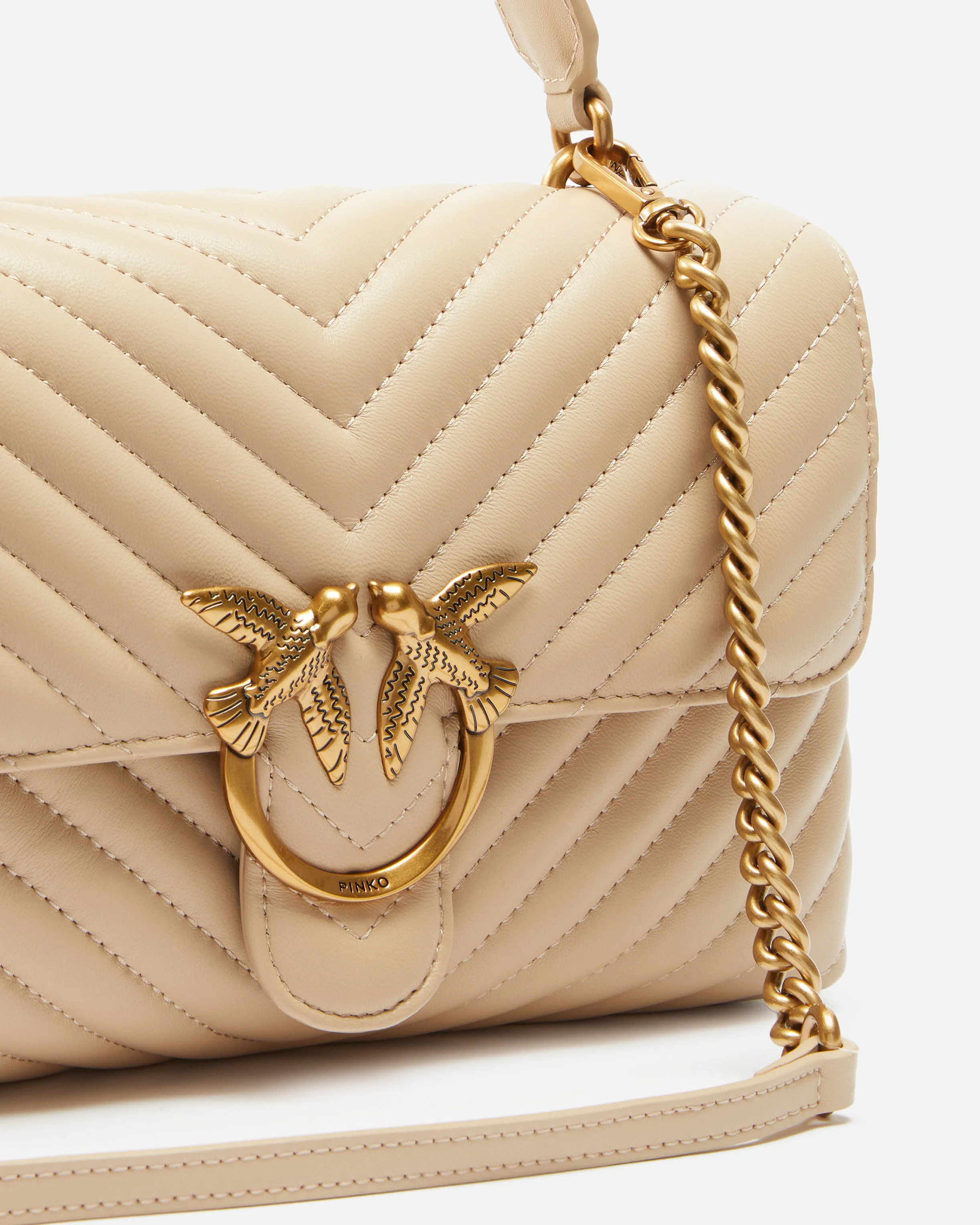 Borsa a mano media Lady Love Bag Puff in nappa chevron - Image 3