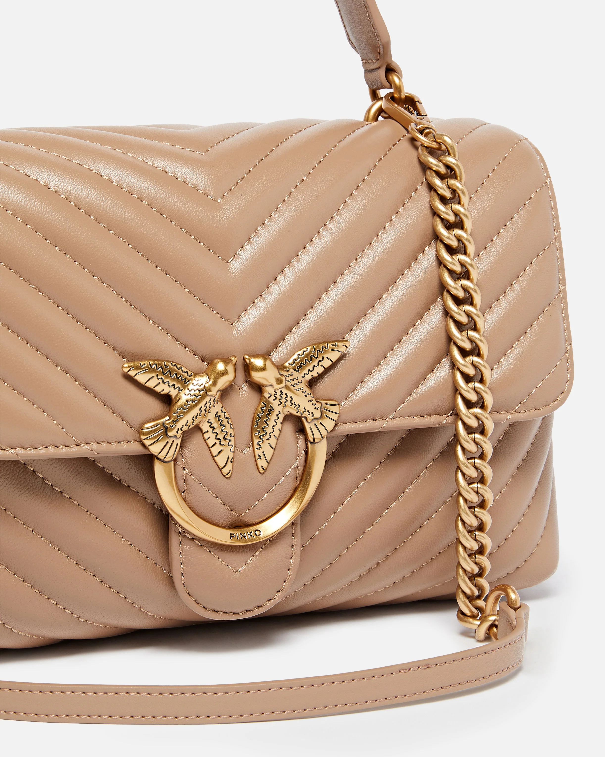 Borsa a mano media Lady Love Bag Puff in nappa chevron - Image 3