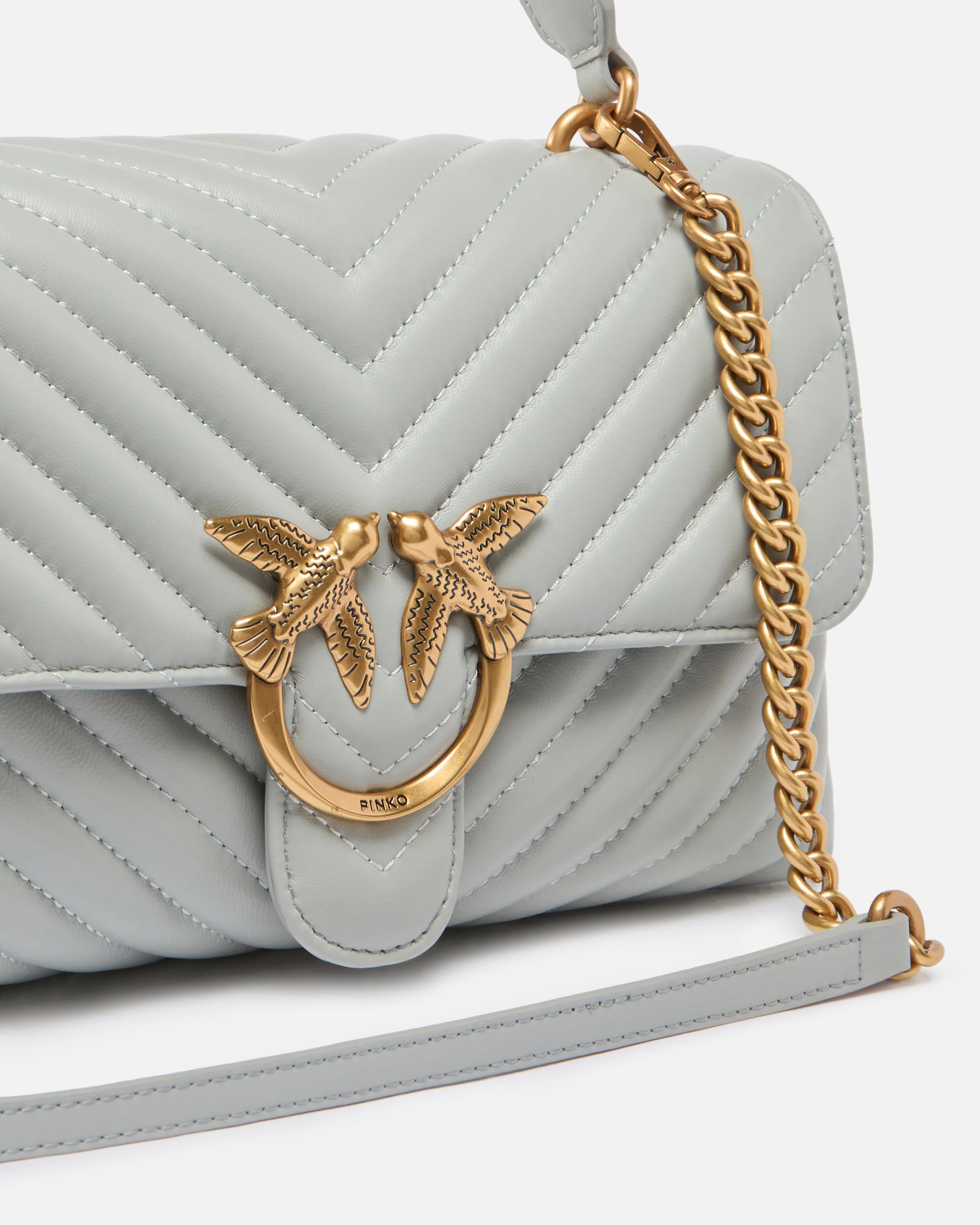 Borsa a mano media Lady Love Bag Puff in nappa chevron - Image 3