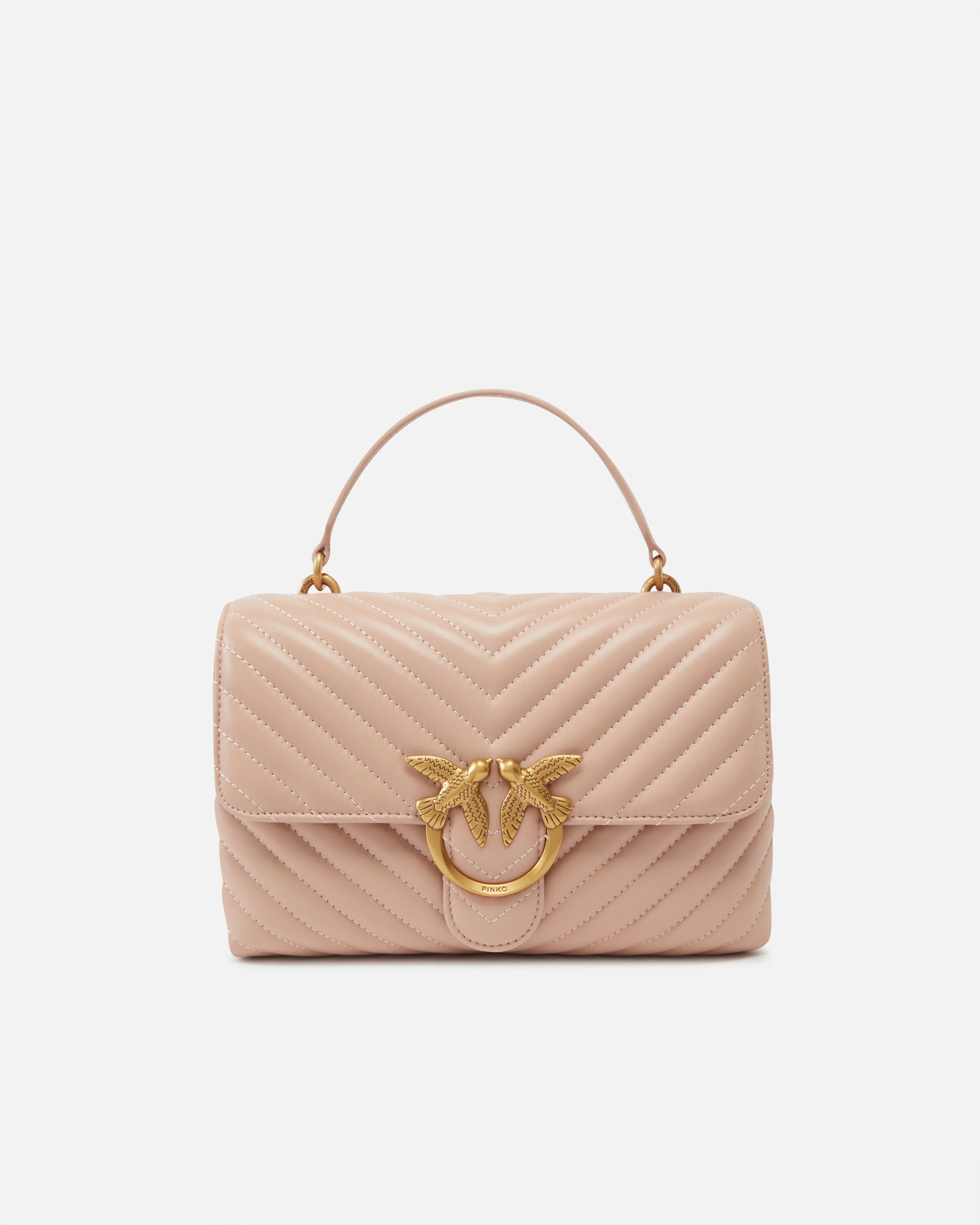 Borsa a mano media Lady Love Bag Puff in nappa chevron