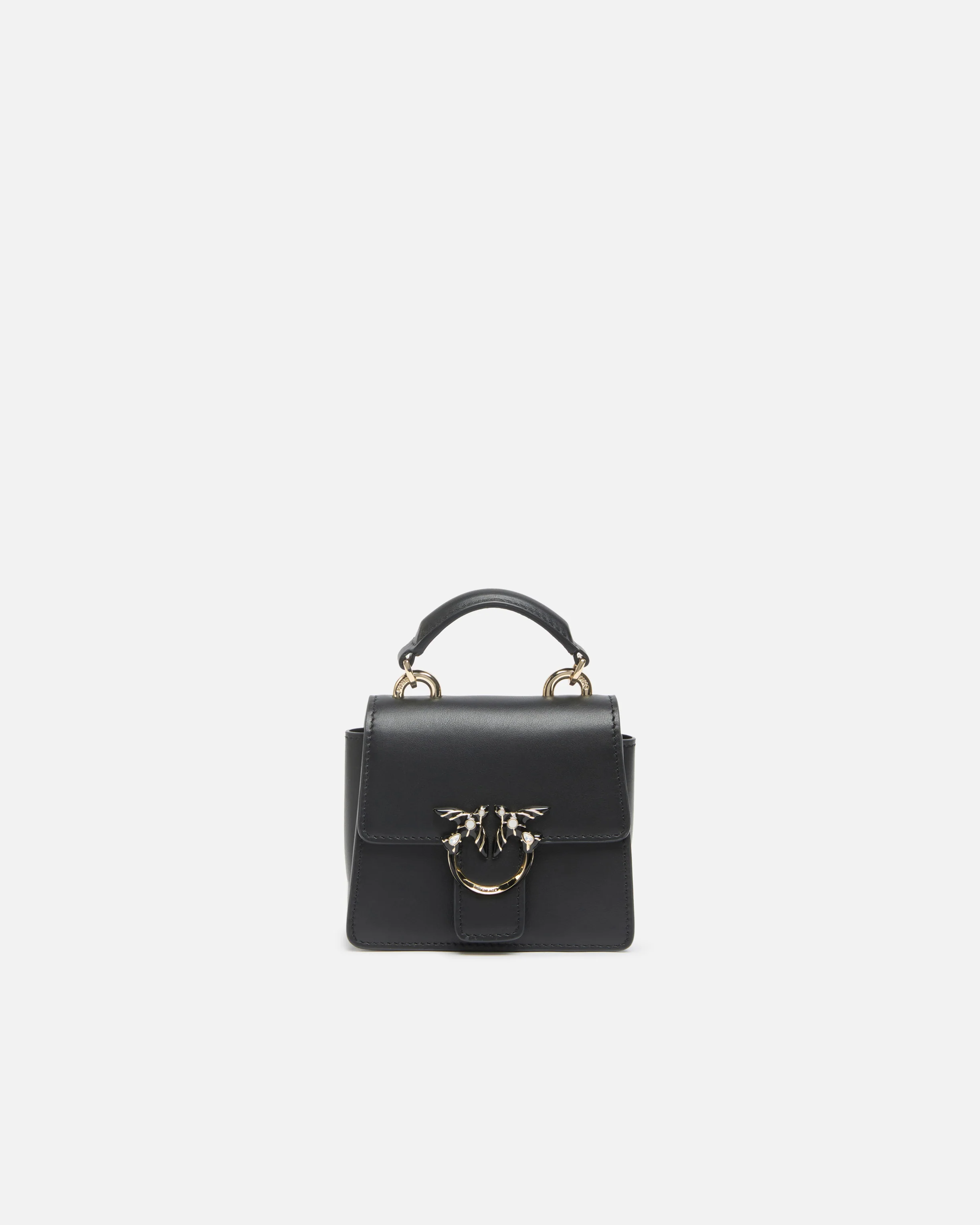 Borsa a mano Micro Love Bag One Top Handle in pelle con fibbia gioiello PINKO Galleria