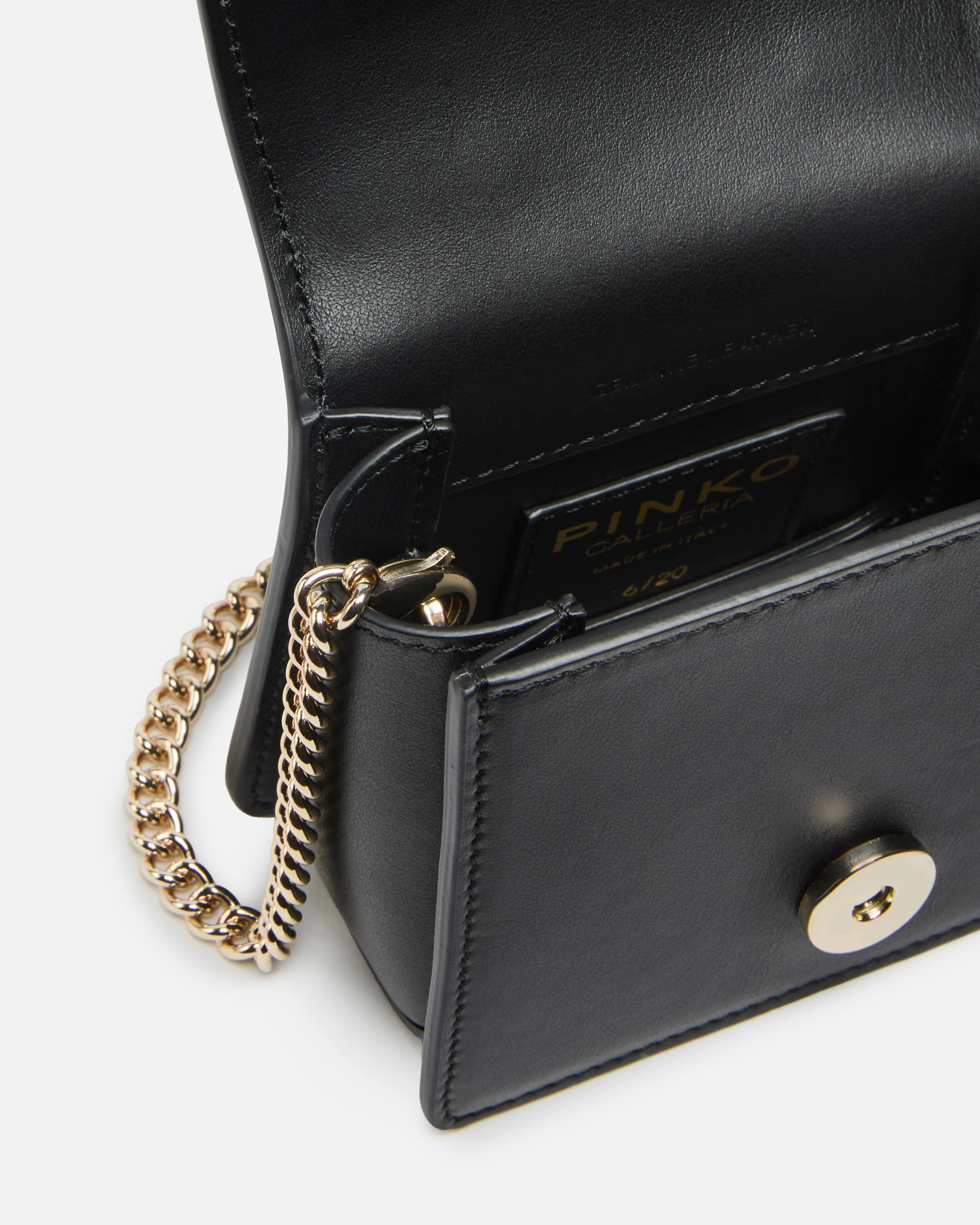 Borsa a mano Micro Love Bag One Top Handle in pelle con fibbia gioiello PINKO Galleria - Image 4