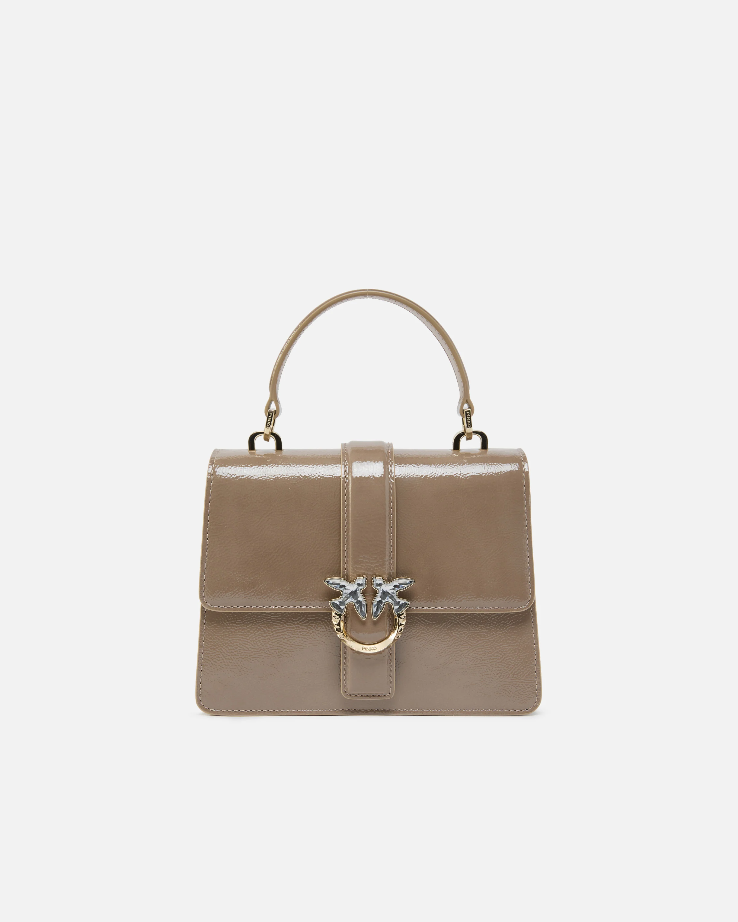 Borsa a mano piccola Love Bag Top Handle Light in pelle con fibbia gioiello PINKO Galleria