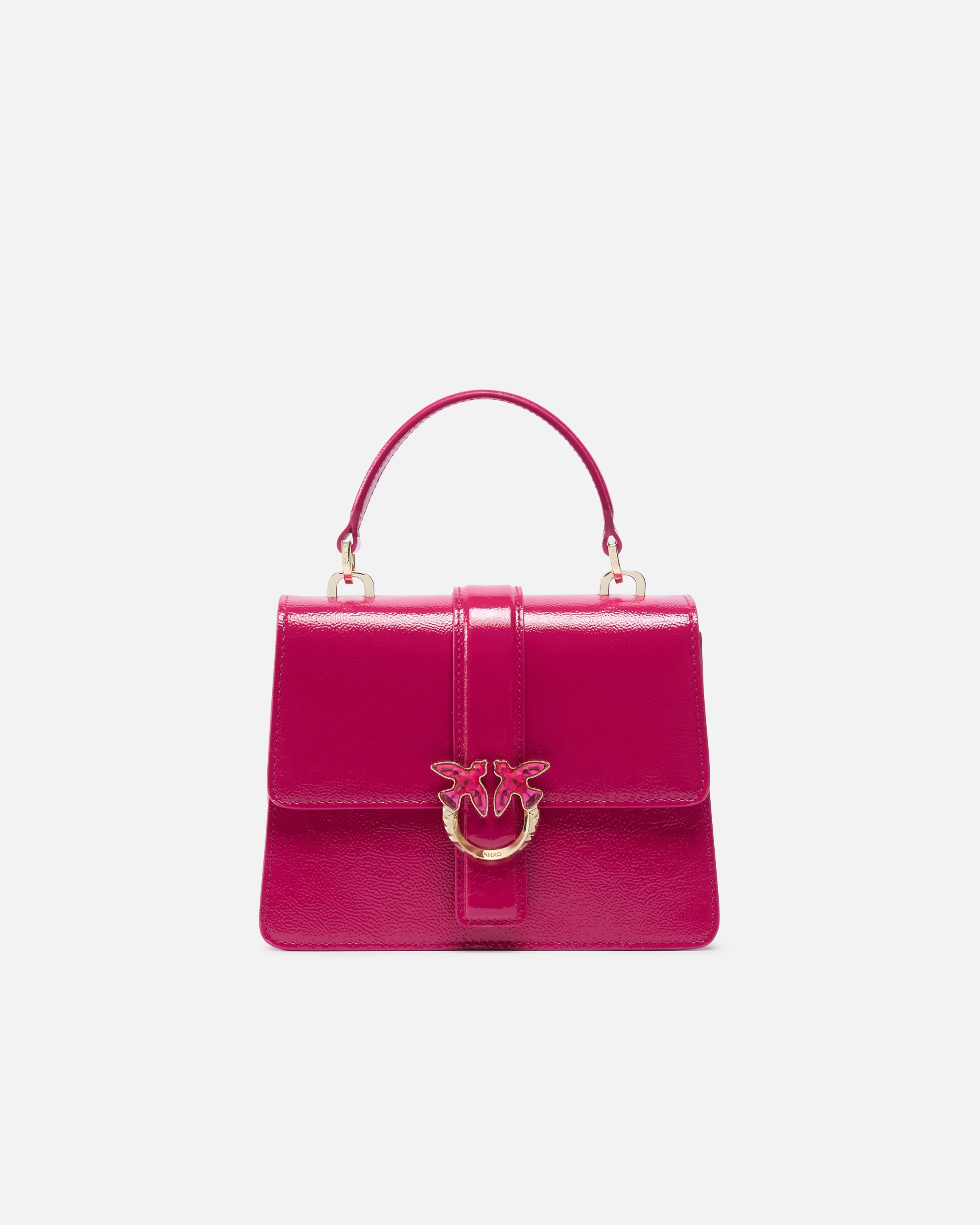 Borsa a mano piccola Love Bag Top Handle Light in pelle con fibbia gioiello PINKO Galleria