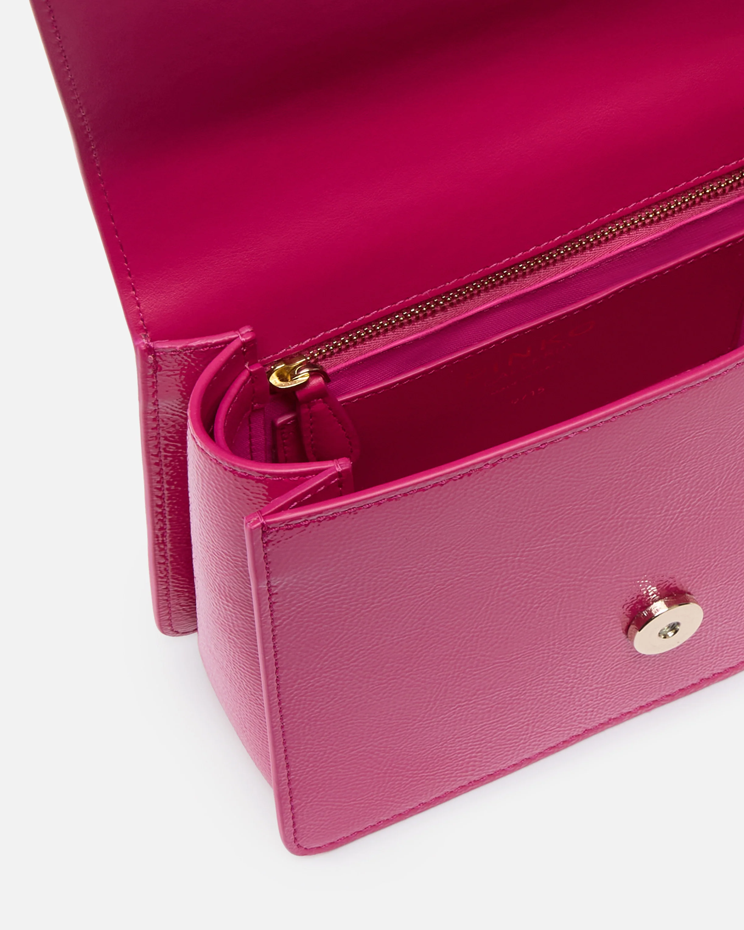 Borsa a mano piccola Love Bag Top Handle Light in pelle con fibbia gioiello PINKO Galleria - Image 4
