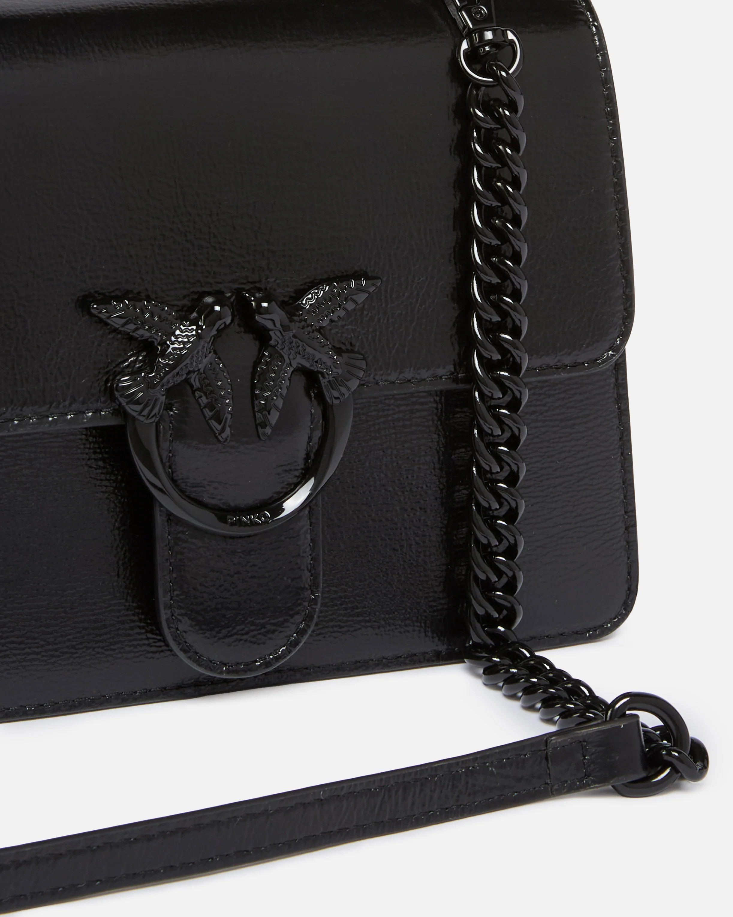 Borsa a mano piccola Mini Love Bag One Top Handle Light in pelle shiny - Image 3