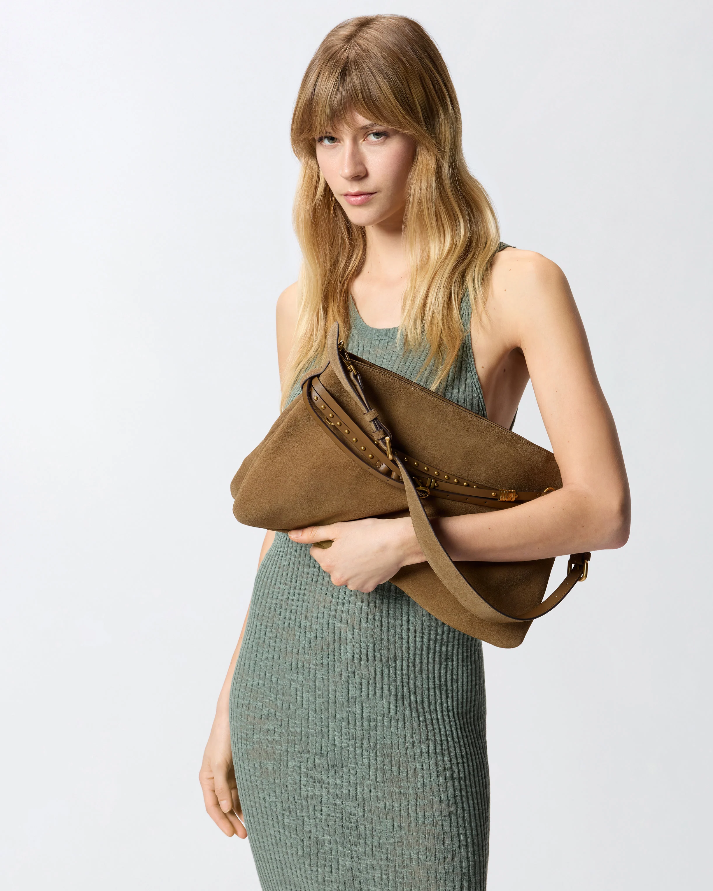 Borsa a spalla grande Belt Bag Big in suede - Image 5