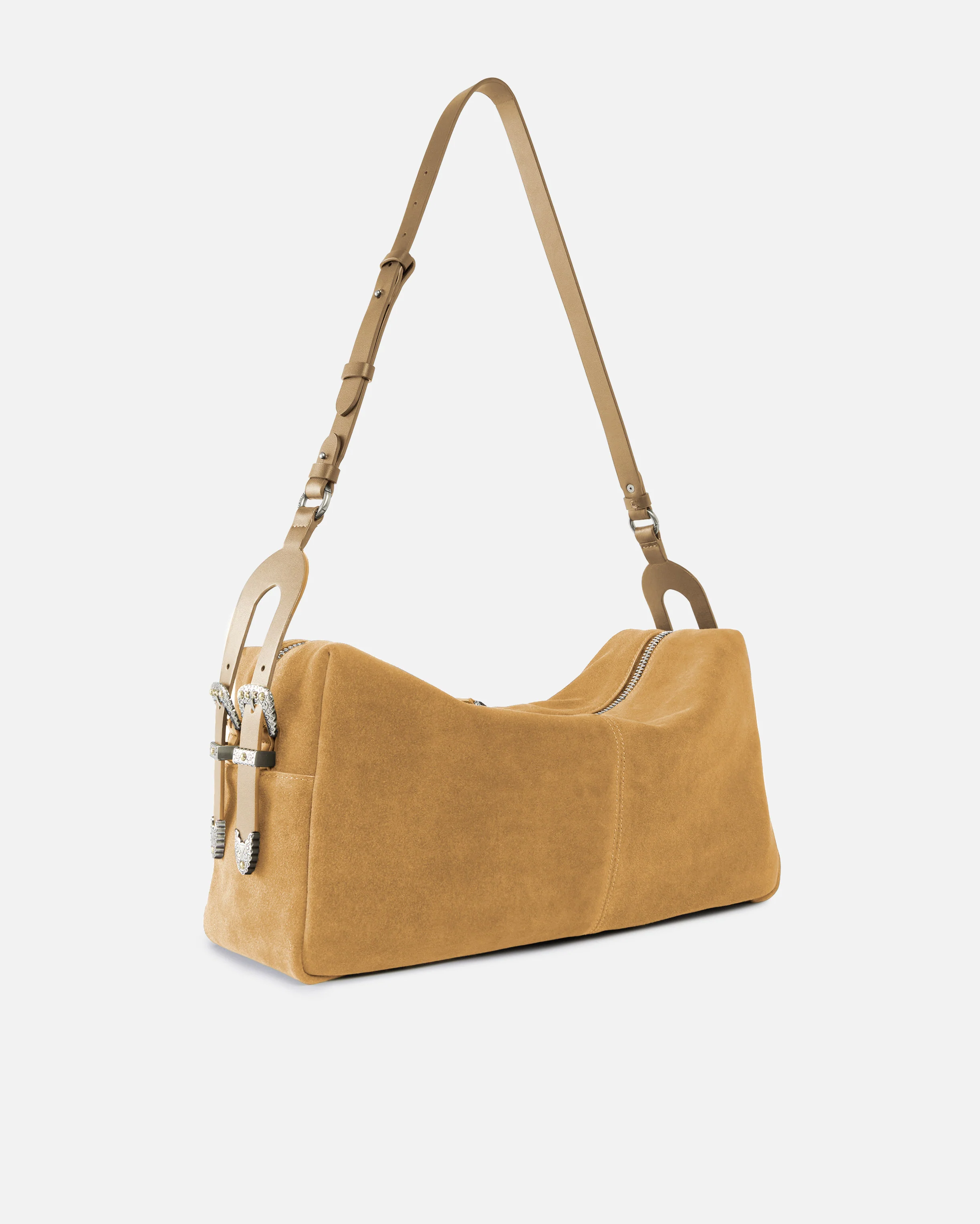 Borsa a spalla grande Keeper Bag in suede - Image 2