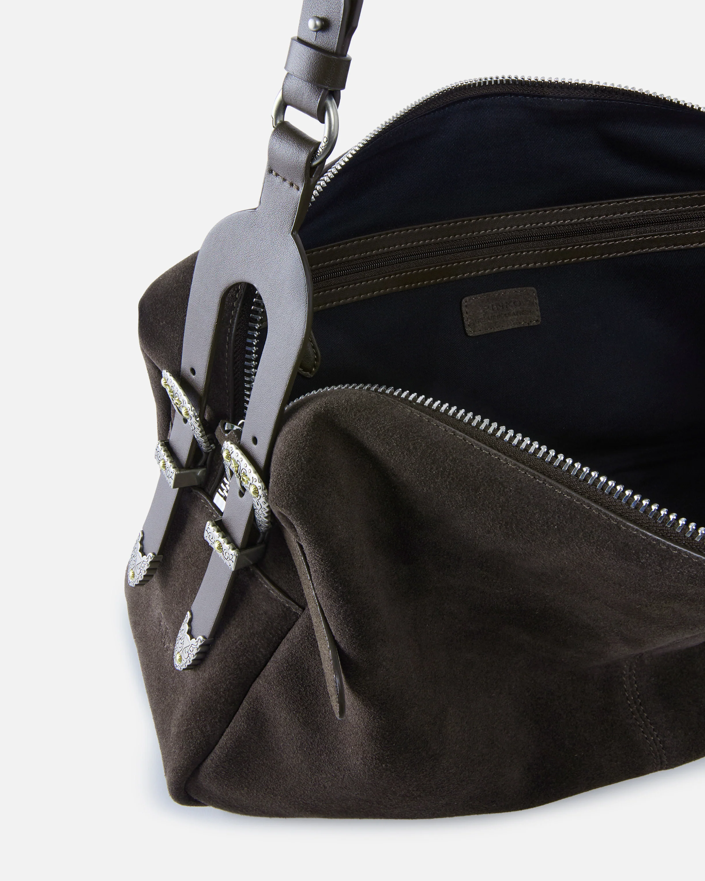 Borsa a spalla grande Keeper Bag in suede - Image 3