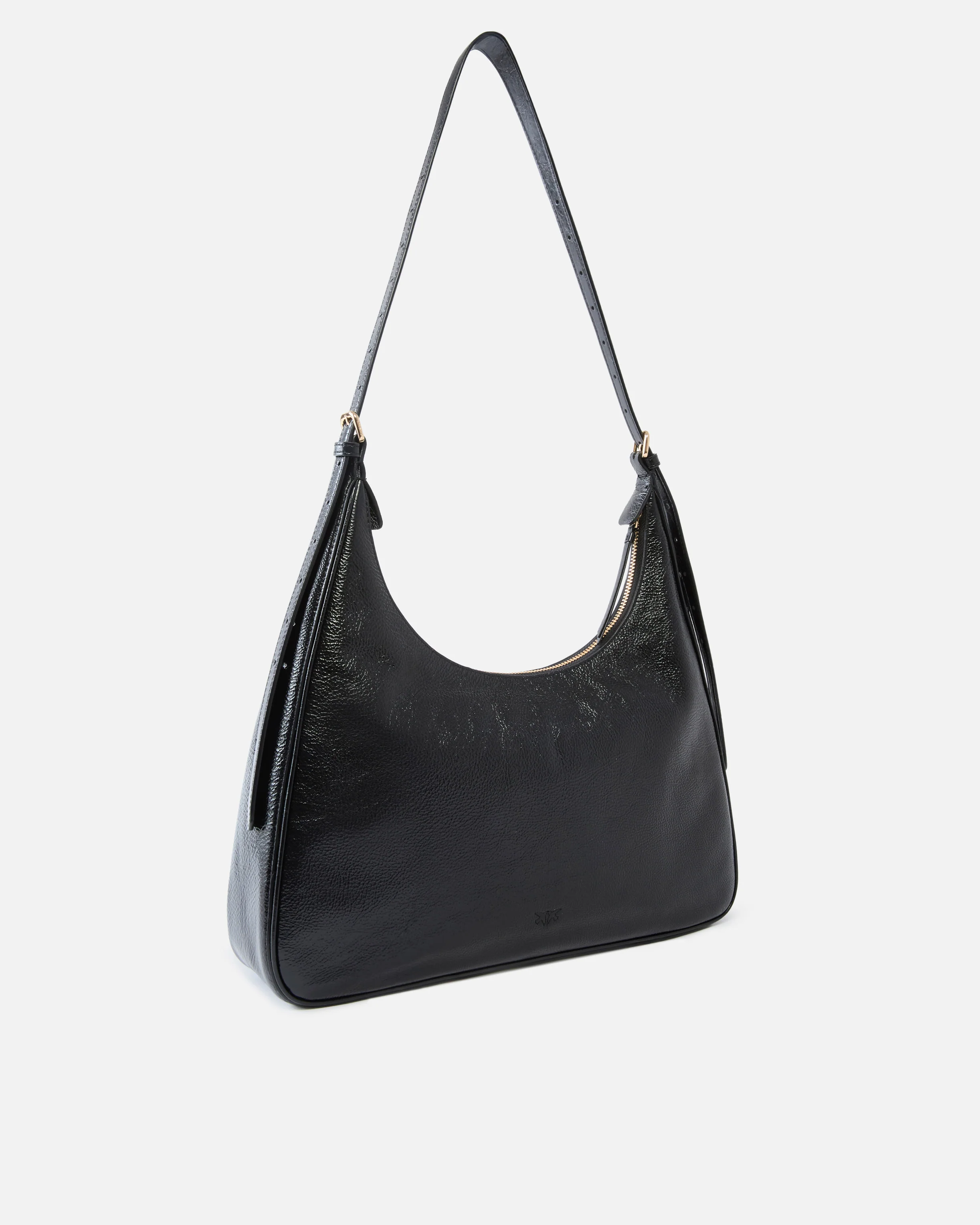 Borsa a spalla hobo media Miss PINKO in pelle shiny - Image 2