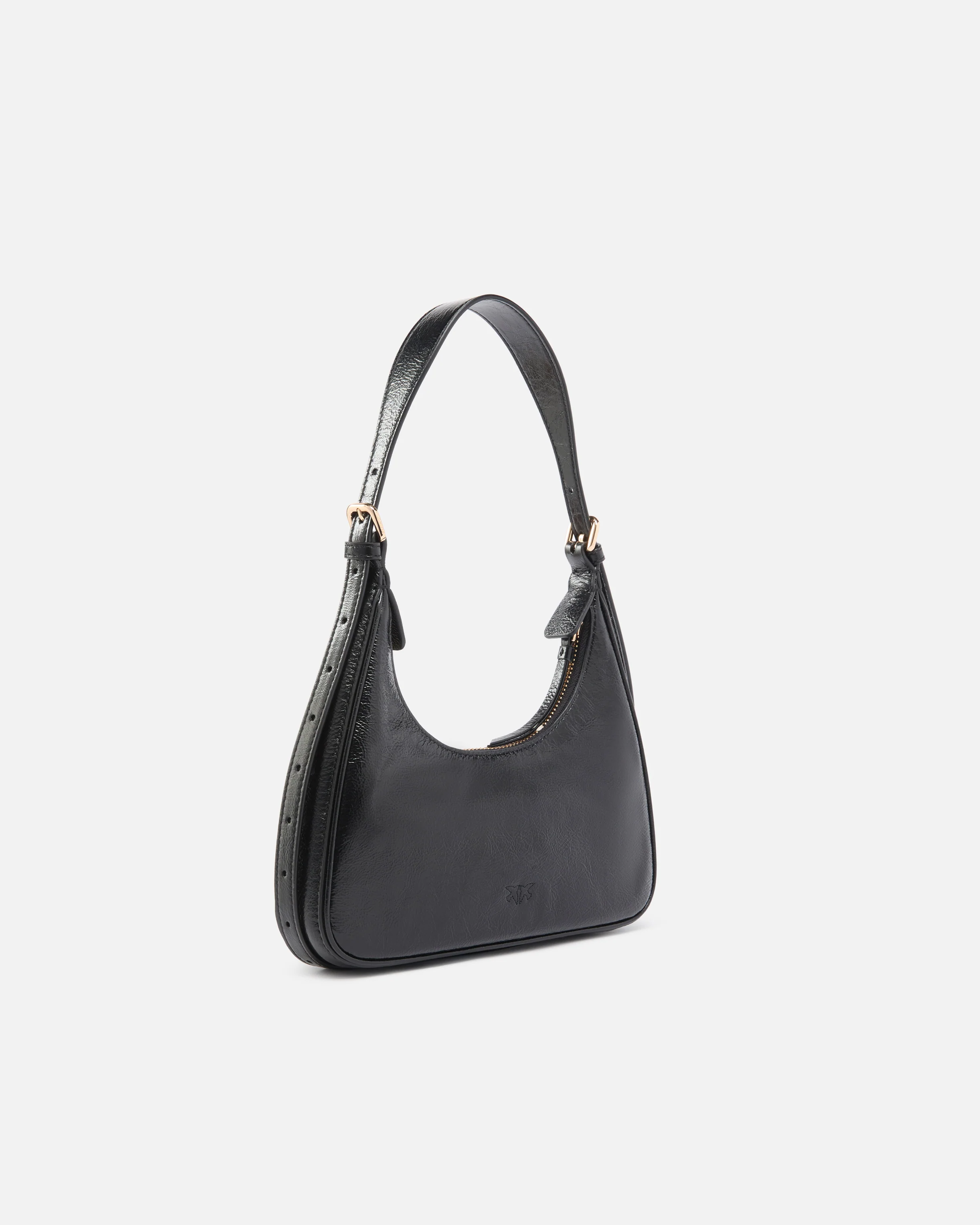 Borsa a spalla hobo piccola Miss PINKO Mini in pelle shiny - Image 2