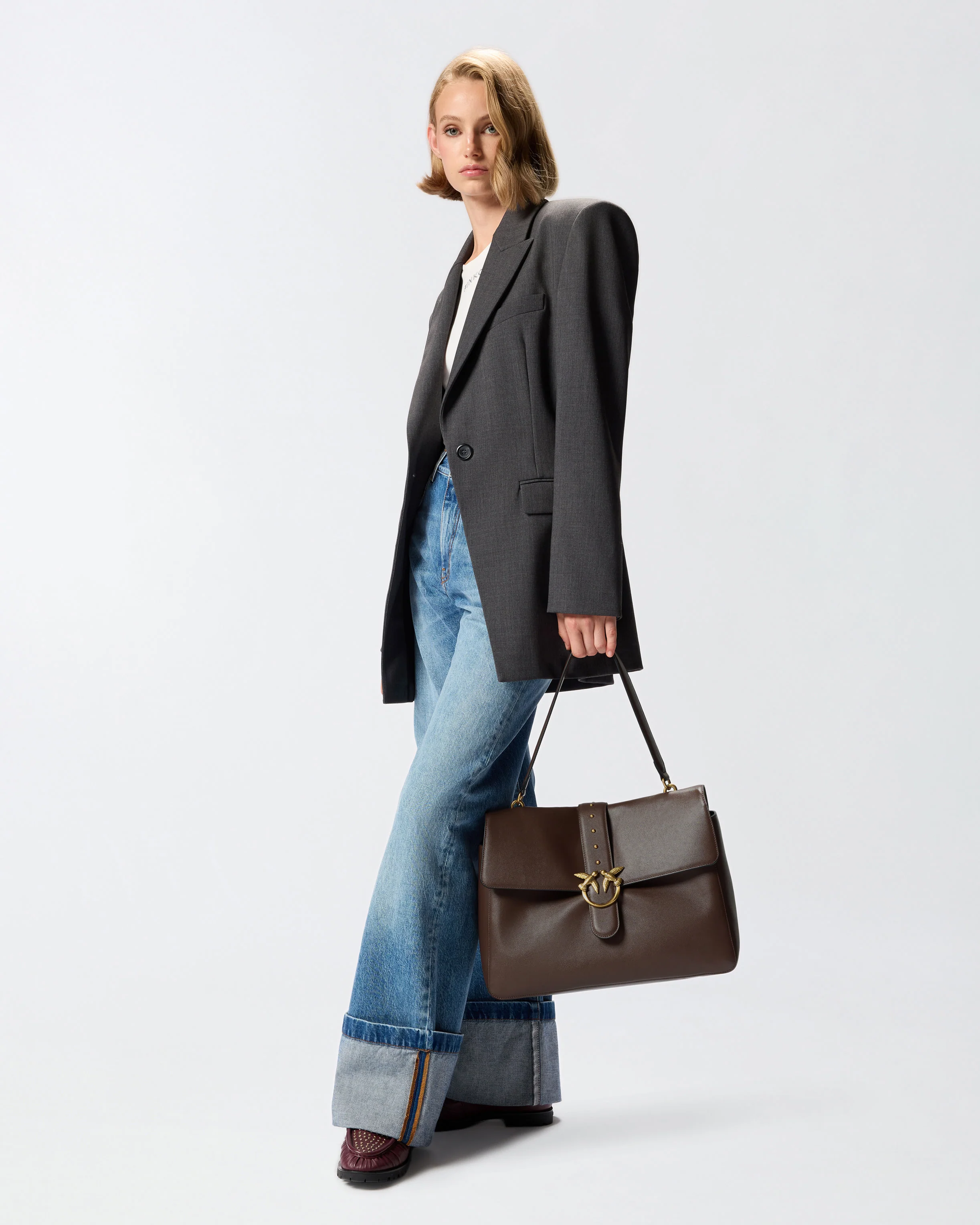Borsa a spalla maxi Love Bag Slouchy in pelle - Image 5