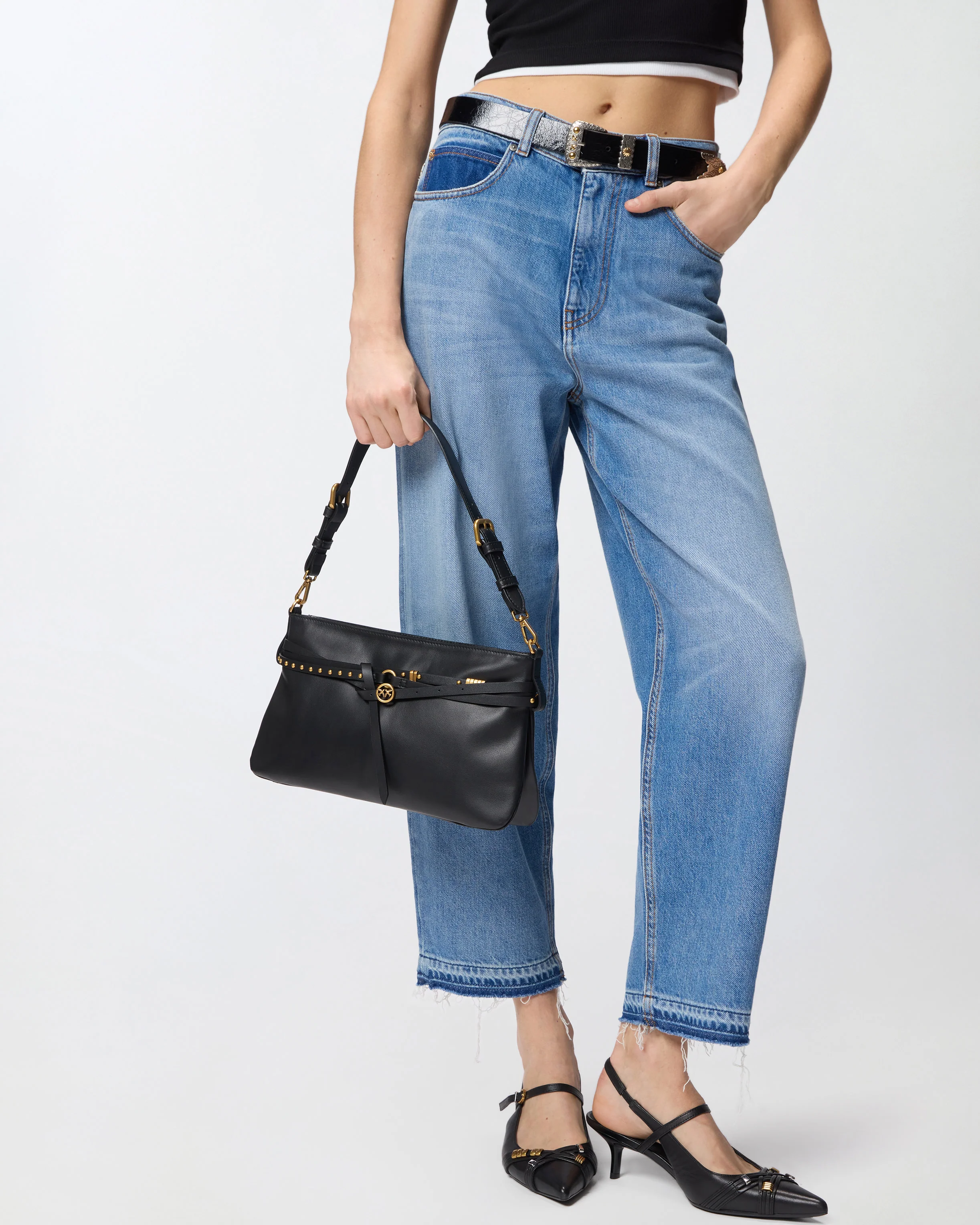 Borsa a spalla media Belt Bag in pelle - Image 6