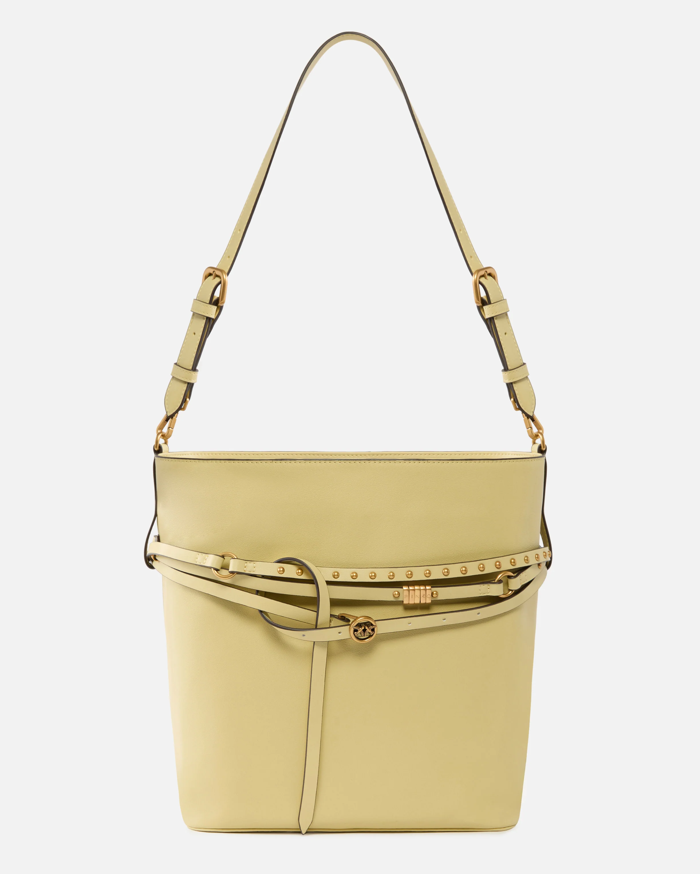 Borsa a spalla media Bucket Belt Bag in pelle