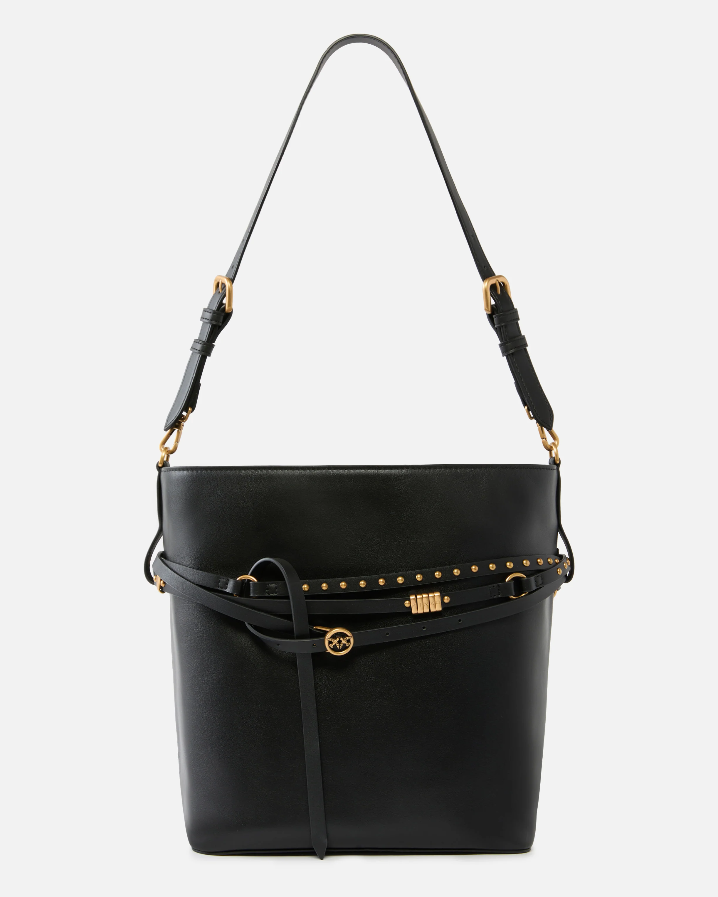 Borsa a spalla media Bucket Belt Bag in pelle