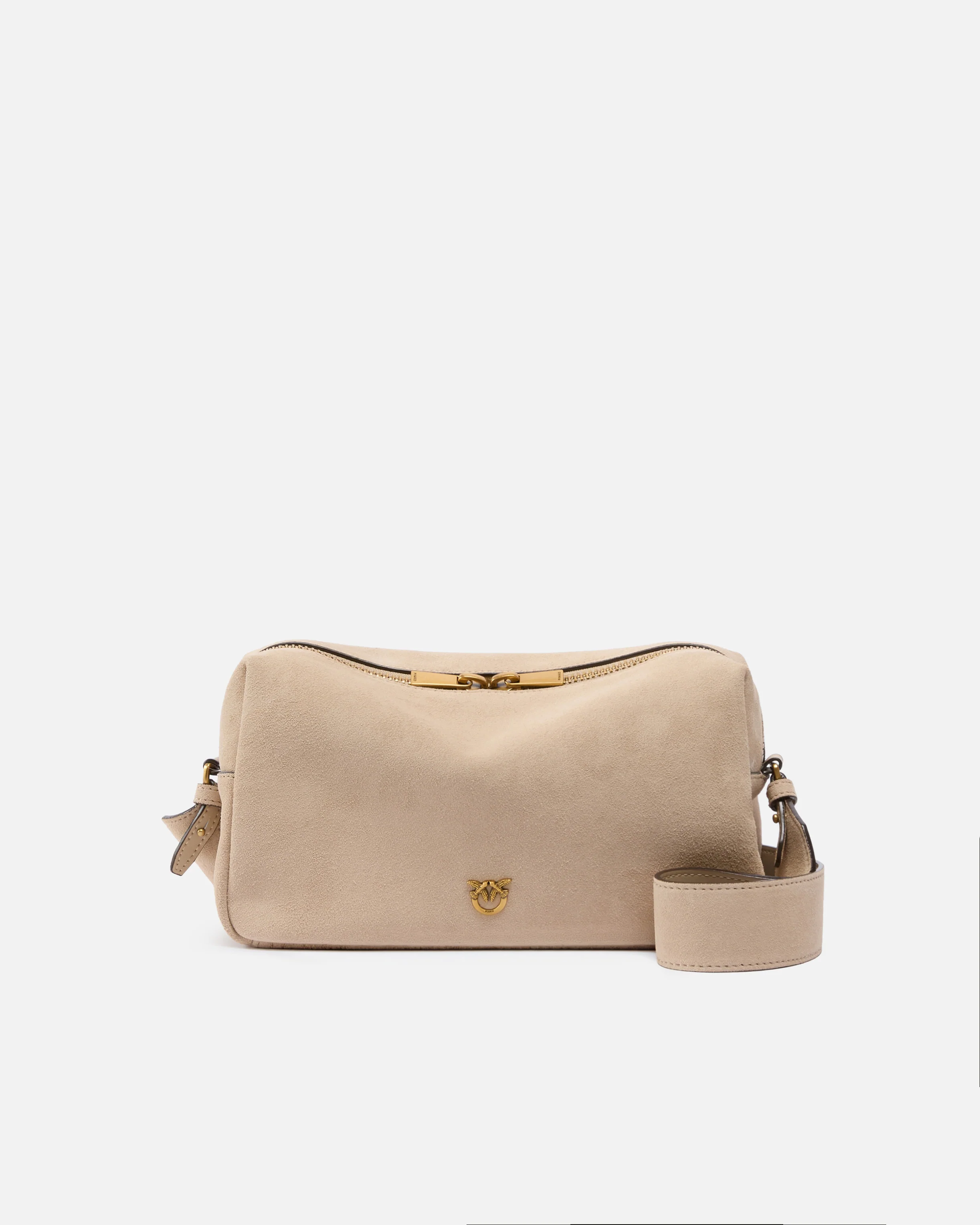 Borsa a spalla media Horizontal Bag in suede