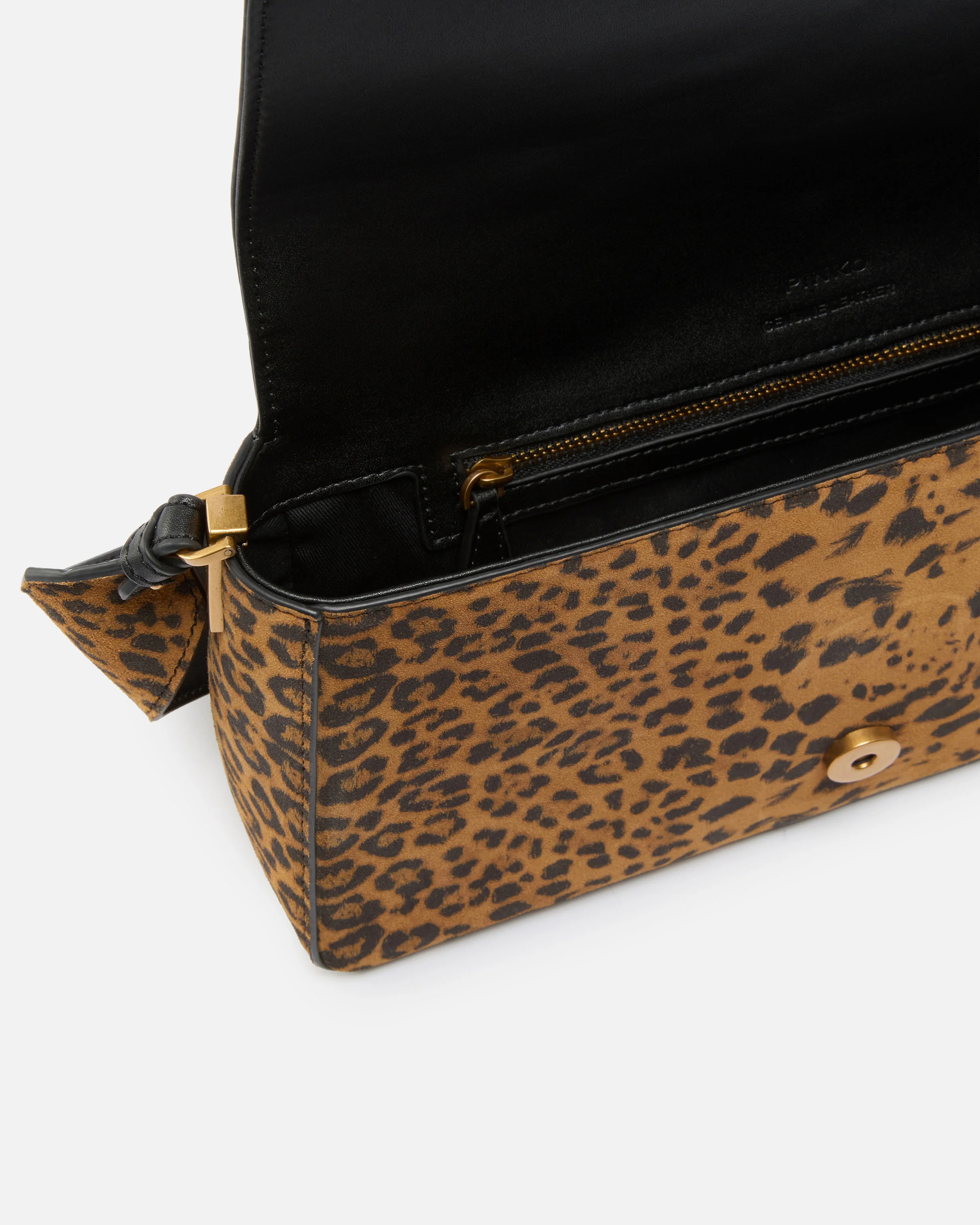 Borsa a spalla media Love Bag One Slouchy in suede leopardato - Image 4