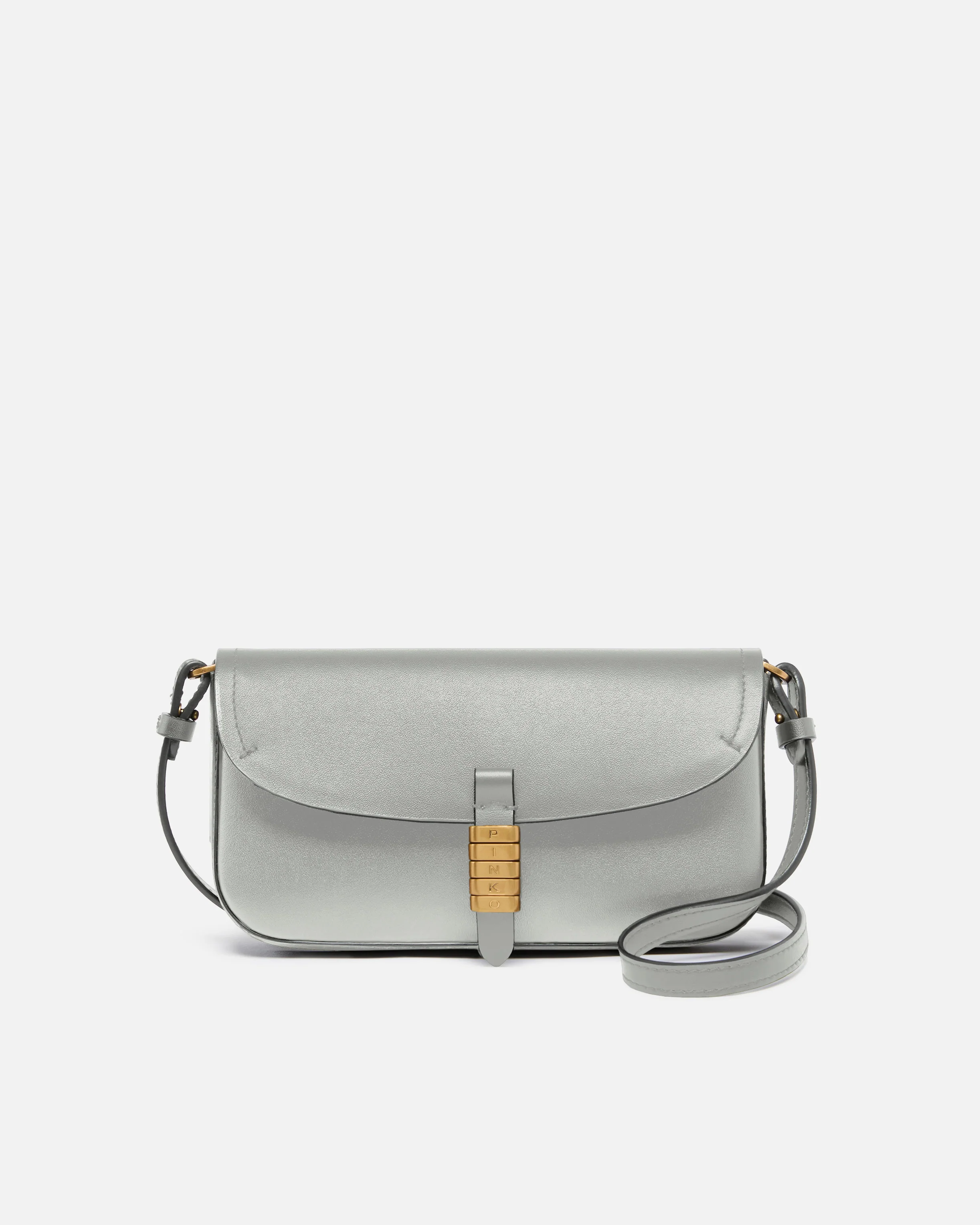 Borsa a spalla media Saddle Flat in pelle